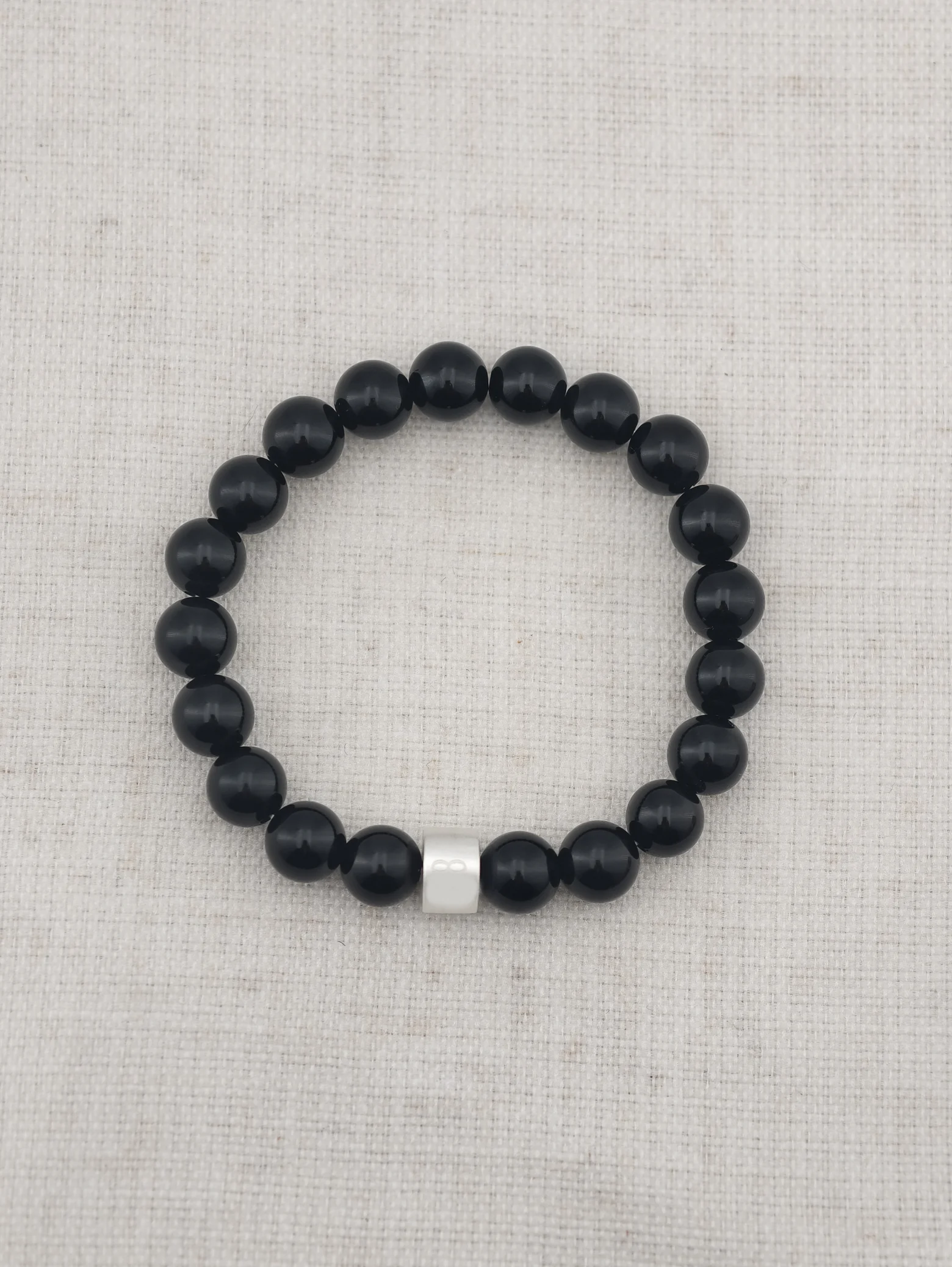 Onyx-Armband mit 925er Silber Röhrchen