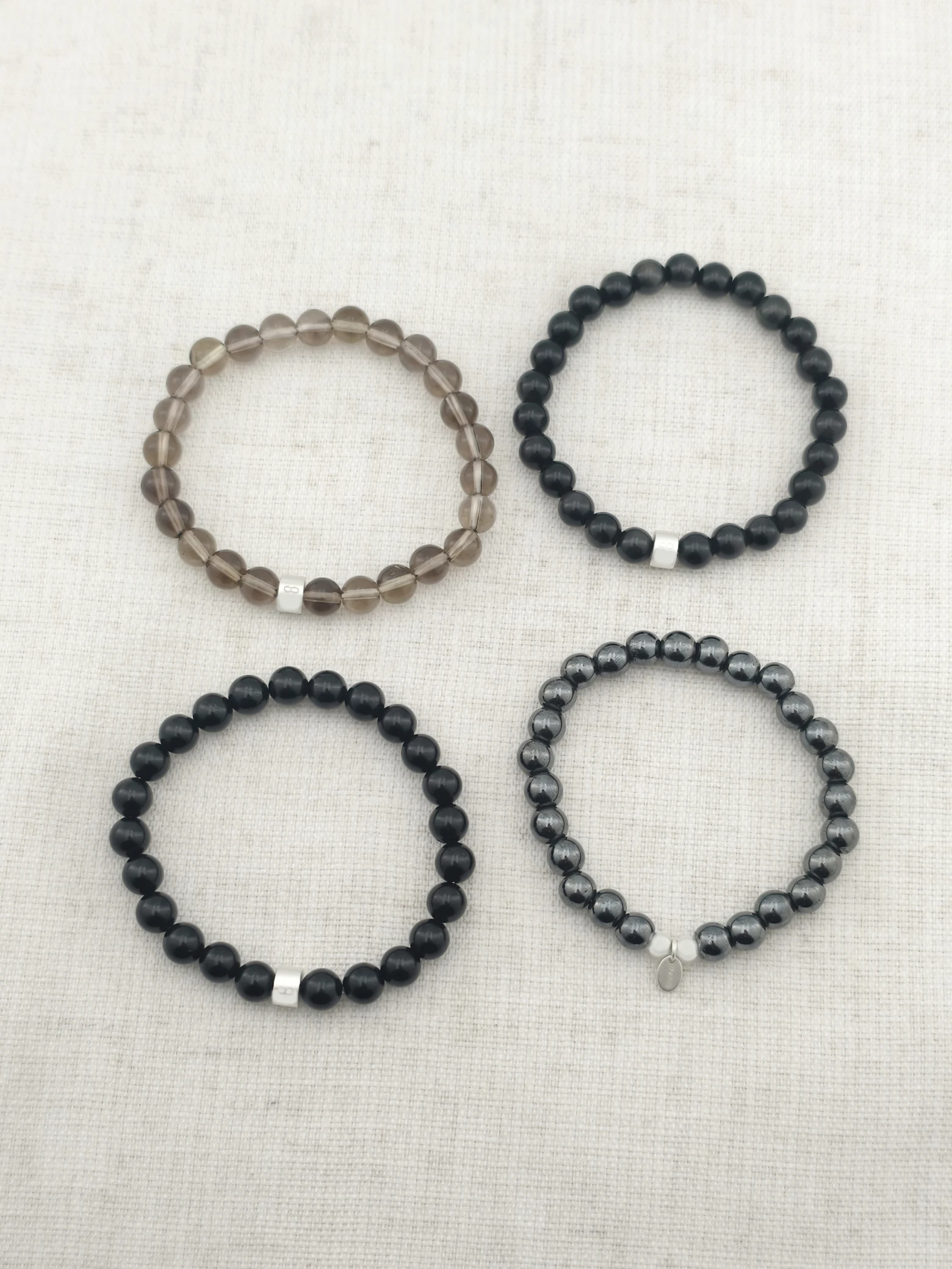 Set de Bracelets Bouclier Gardien en Pierres & Argent 925