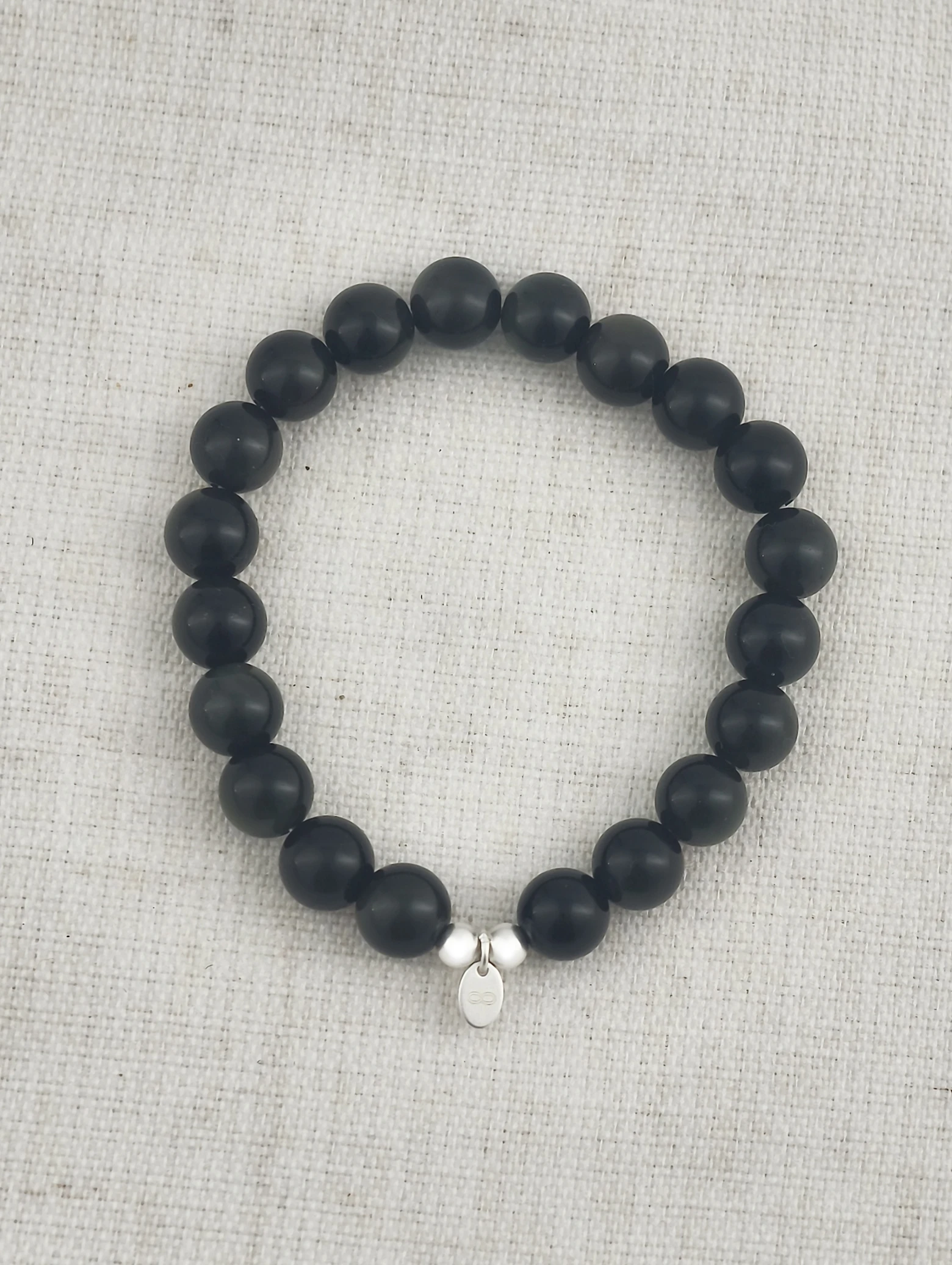 Rainbow Obsidian 925 Sterling Silver Energy Bracelet