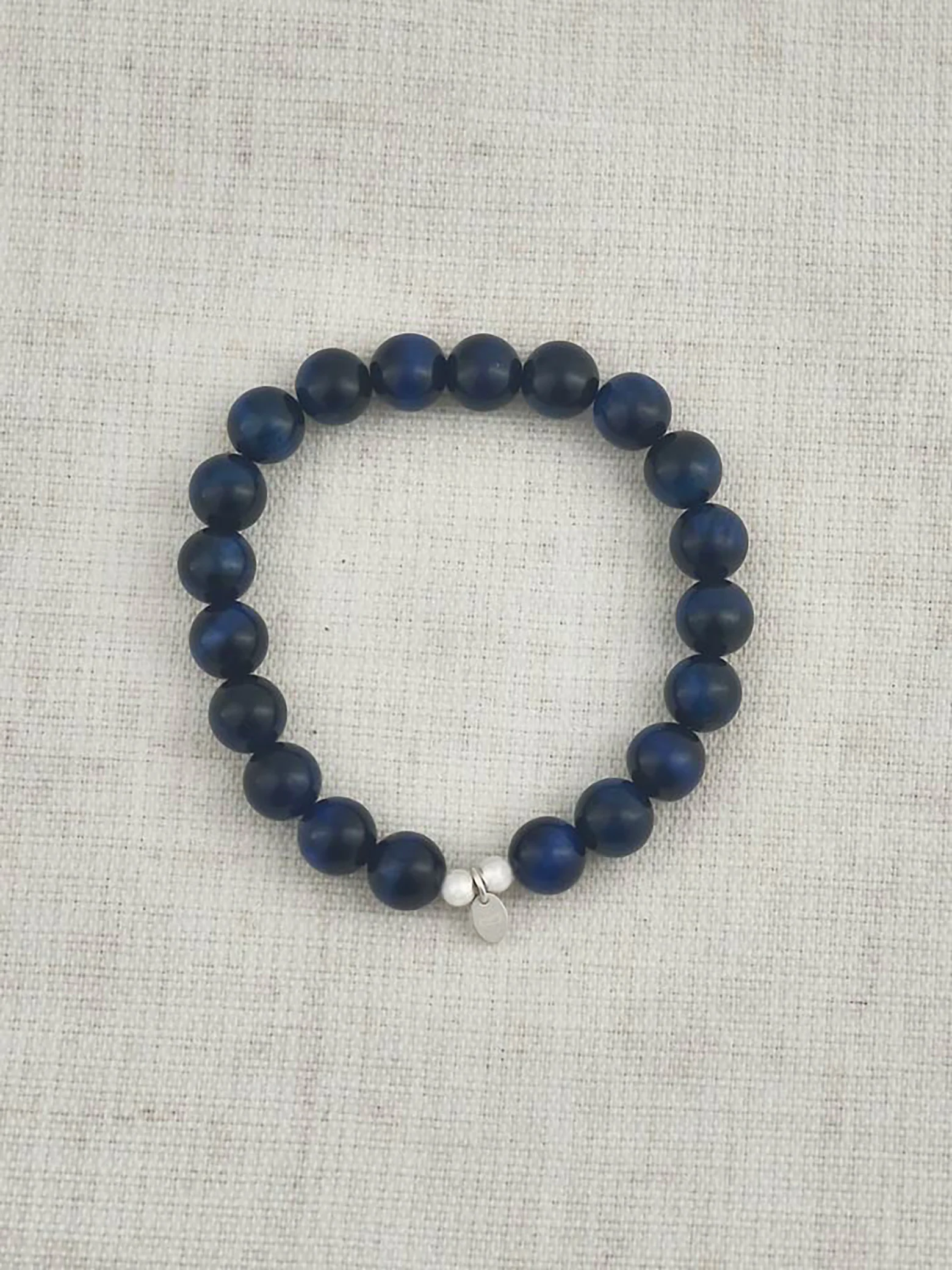 Blau-Tigerauge 925er Sterlingsilber Armband