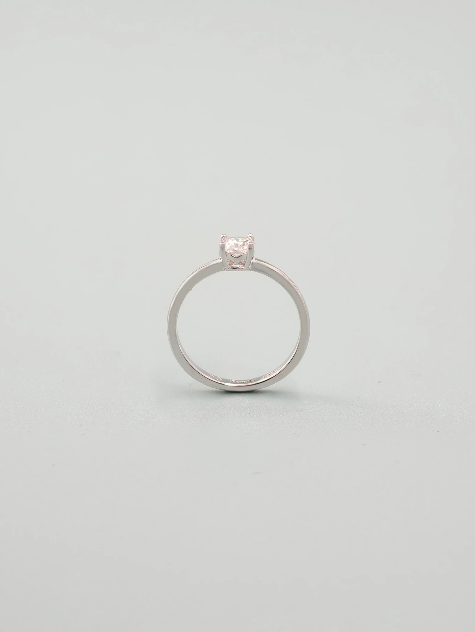 Anillo Solitario Moissanita Redonda 5 mm 4 Garras Plata 925