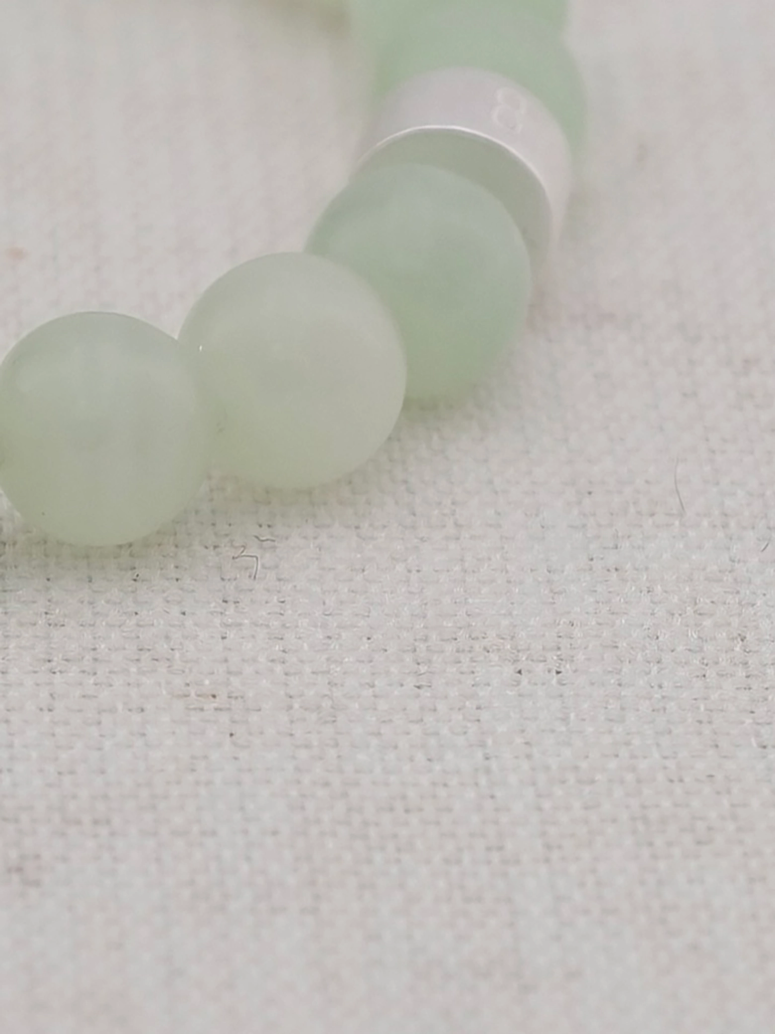 Pulsera de Ágata Verde de Bandas con Tubos de Plata 925