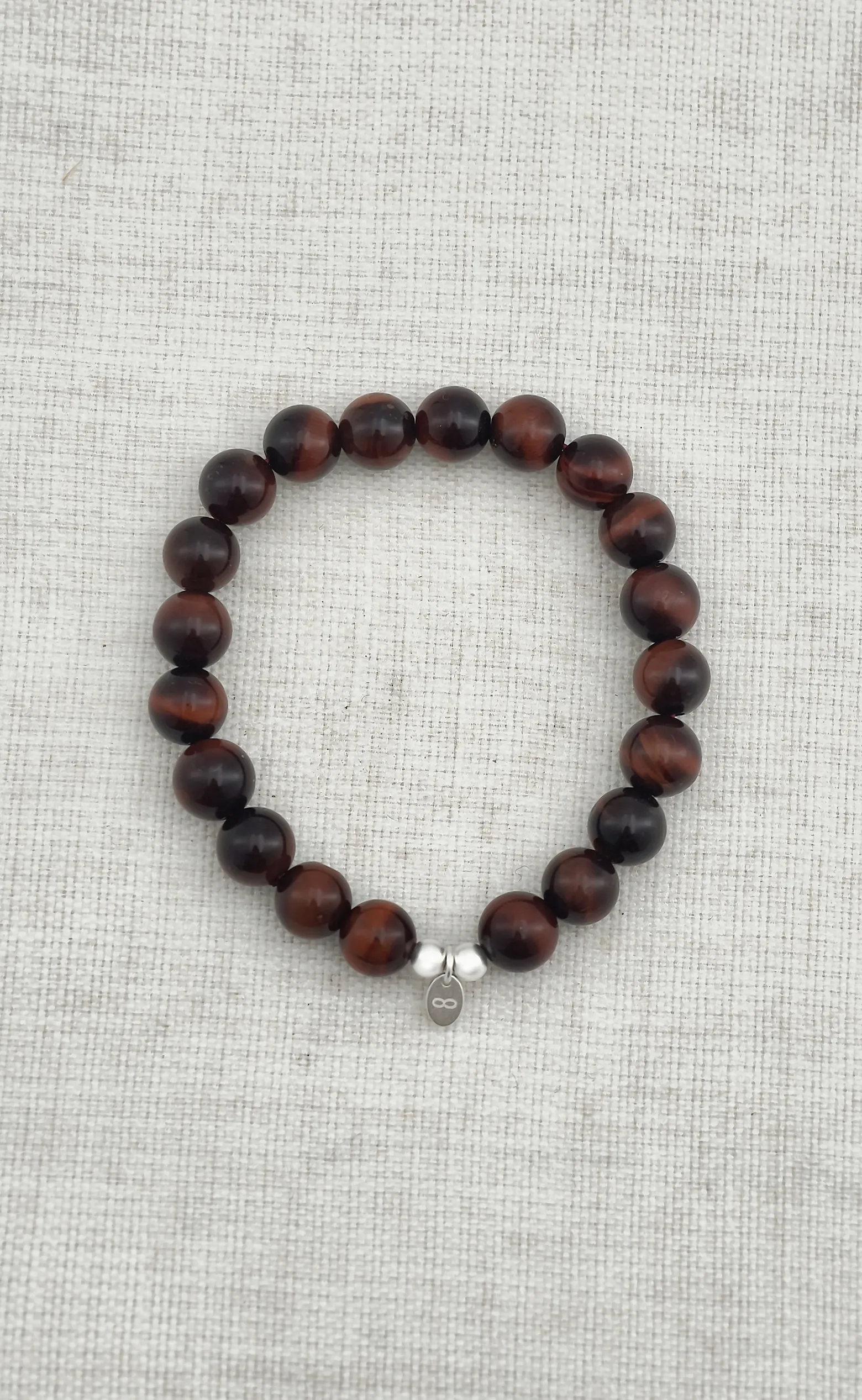 Rot-Tigerauge 925er Sterlingsilber Armband