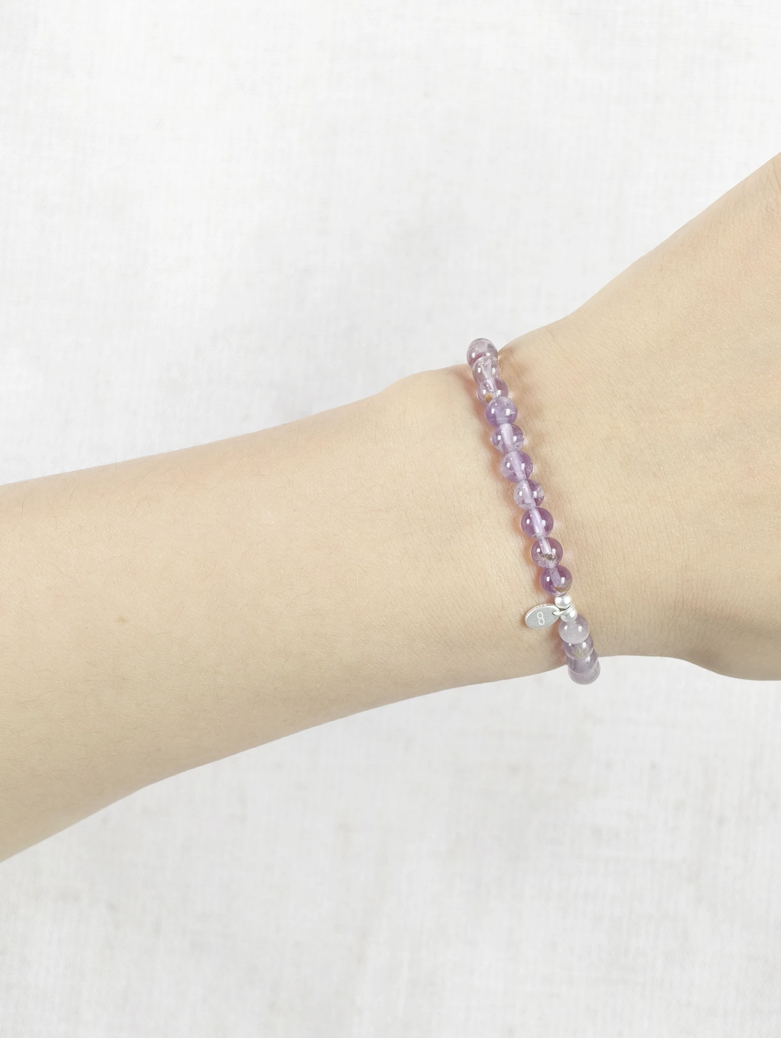 Purple Phantom Quartz 925 Sterling Silver Energy Bracelet