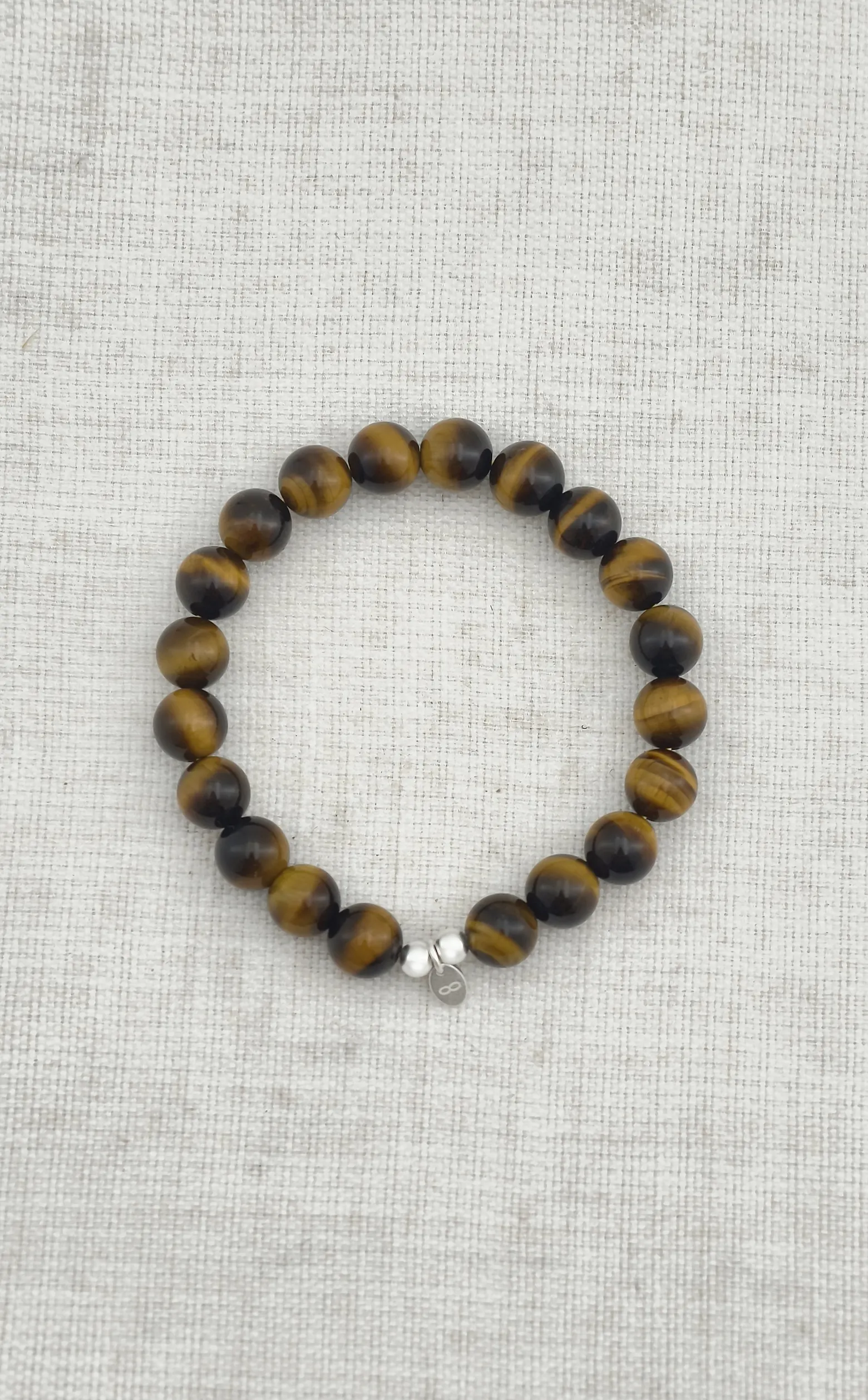 Gold-Tigerauge 925er Sterlingsilber Armband
