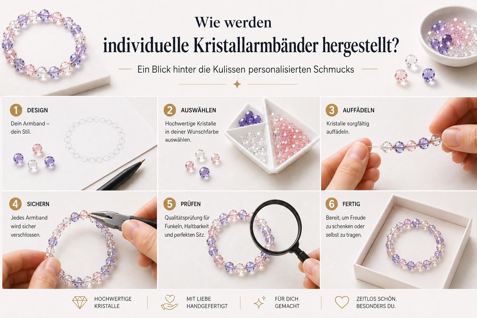 Wie werden individuelle Armbänder hergestellt? Ein Blick hinter die Kulissen personalisierter Schmuckstücke