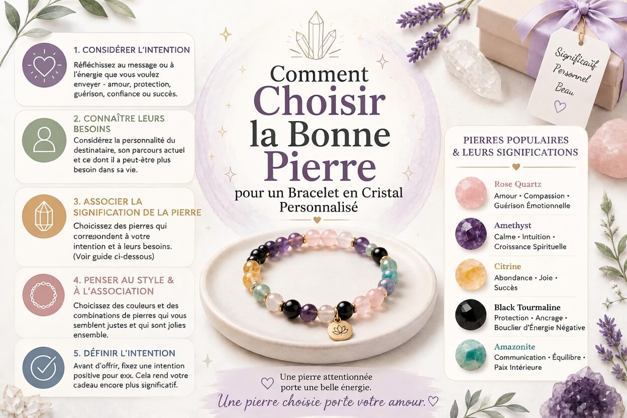 Comment choisir la bonne pierre pour un bracelet en cristal personnalisé