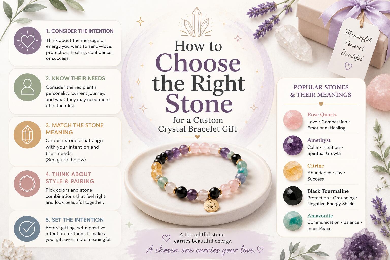 How to Choose the Right Stone for a Custom Crystal Bracelet Gift