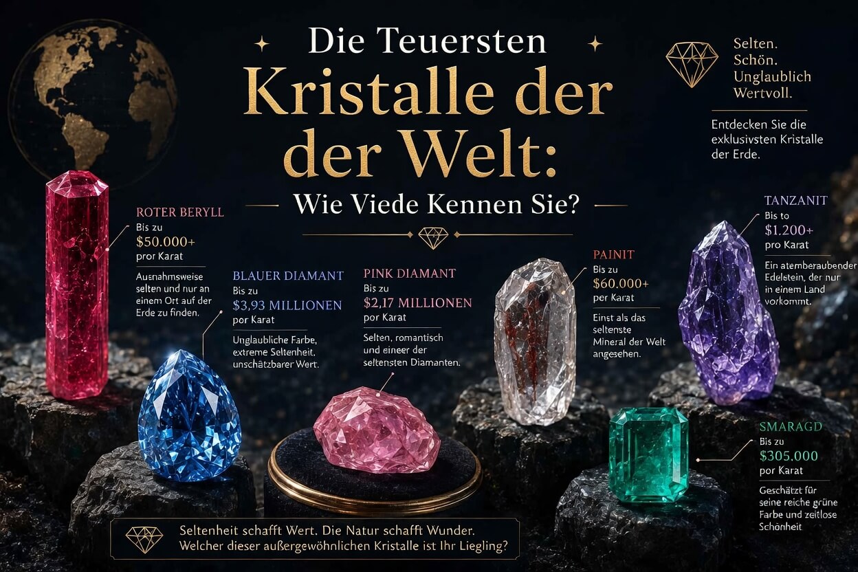 Die teuersten Kristalle der Welt: Wie viele kennst du?