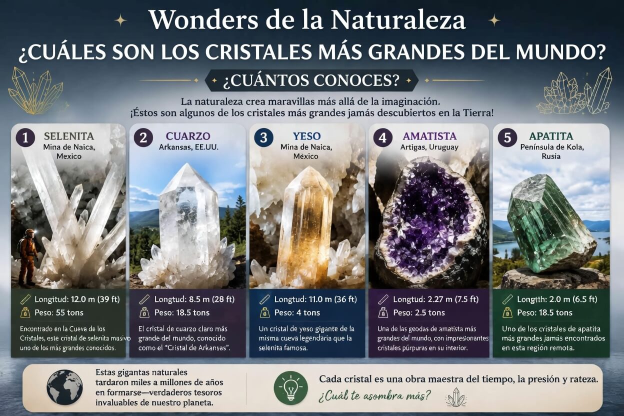 ¿Cuáles son los cristales más grandes del mundo?