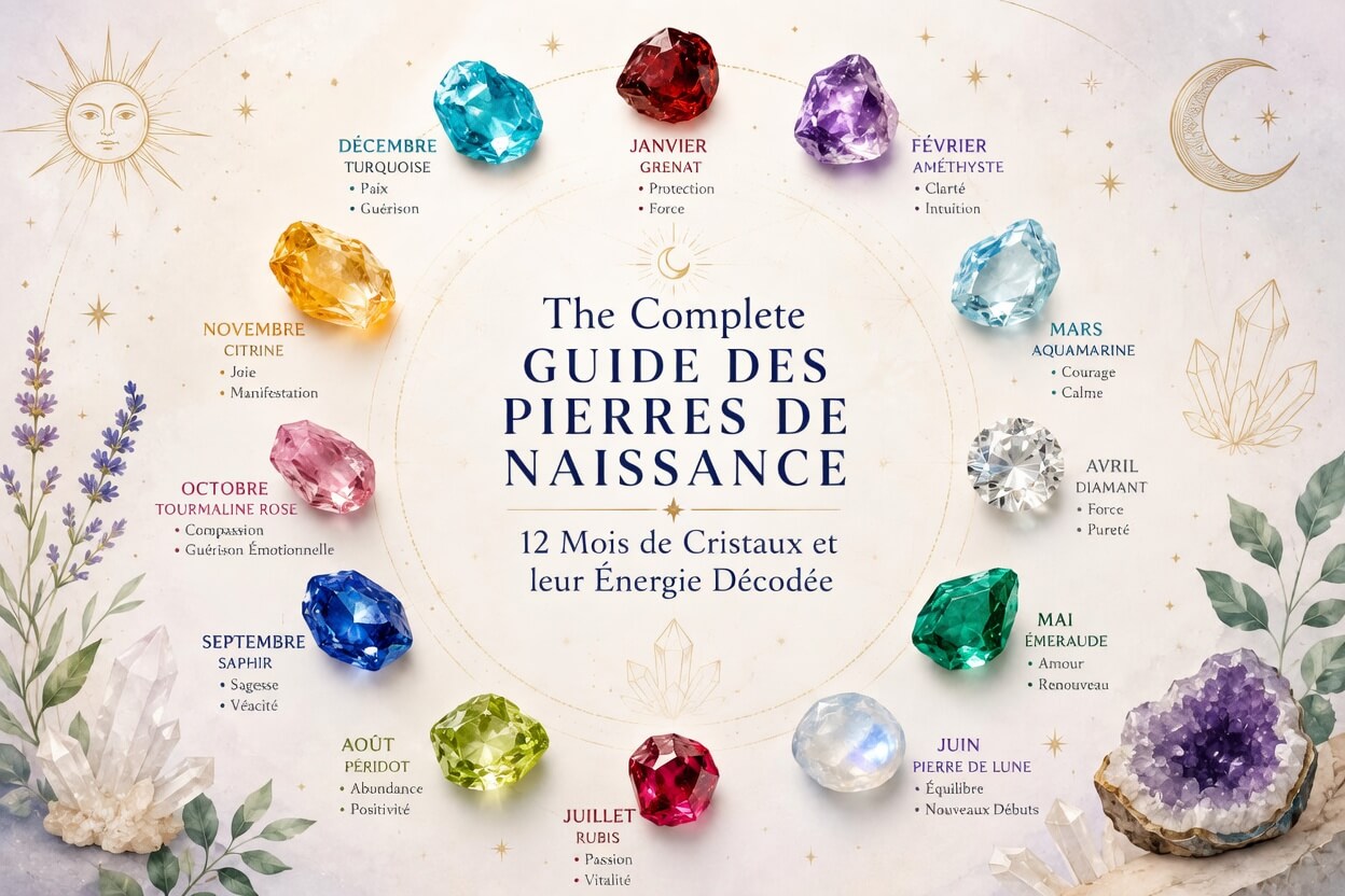 Guía Completa de Piedras de Nacimiento: Cristales para los 12 Meses e Interpretaciones de Energía