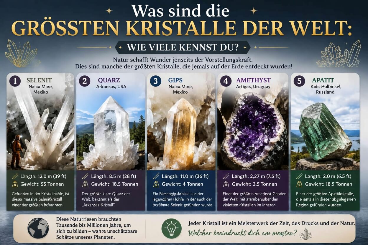 Welche sind die größten Kristalle der Welt?