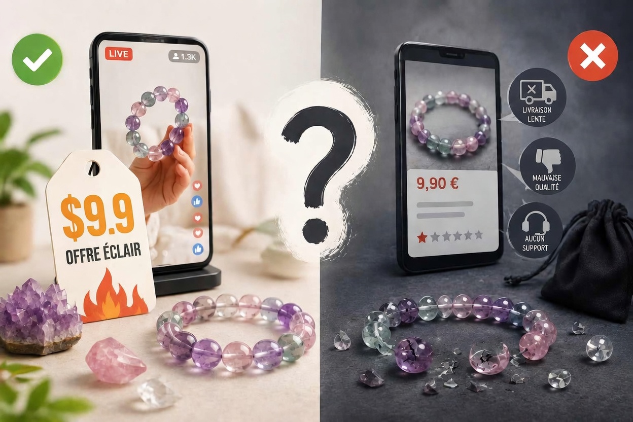 Pulseras de cristal en "venta flash de 9,9 €" en transmisiones en vivo: ¿ganga o trampa?