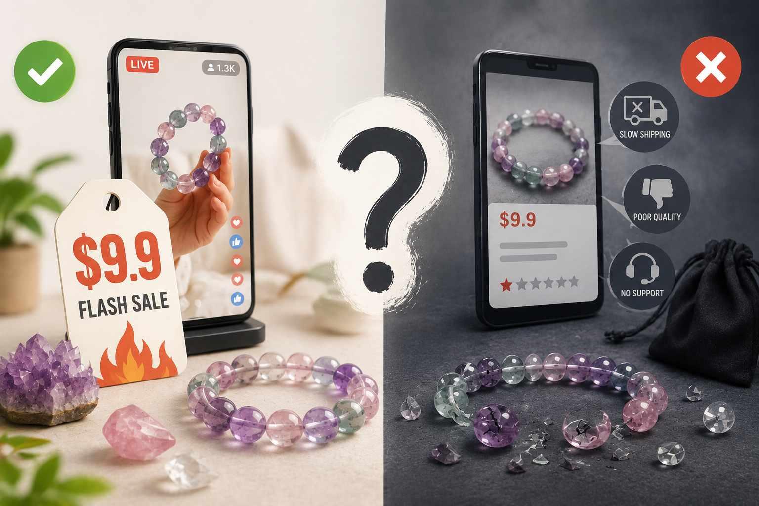 Are "$9.9 Flash Sale" Crystal Bracelets in Livestreams a Great Deal or a Trap?