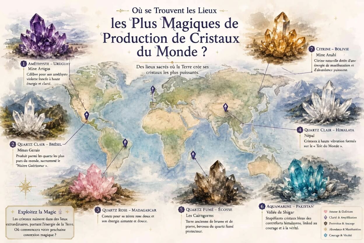 Where are the world's most magical crystal-producing locations?