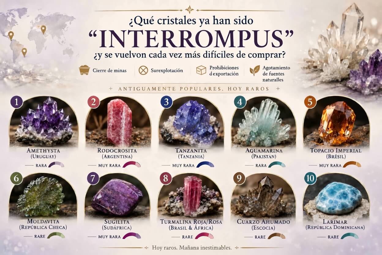 ¿Qué cristales ya se han "descontinuado" y son cada vez más difíciles de conseguir?