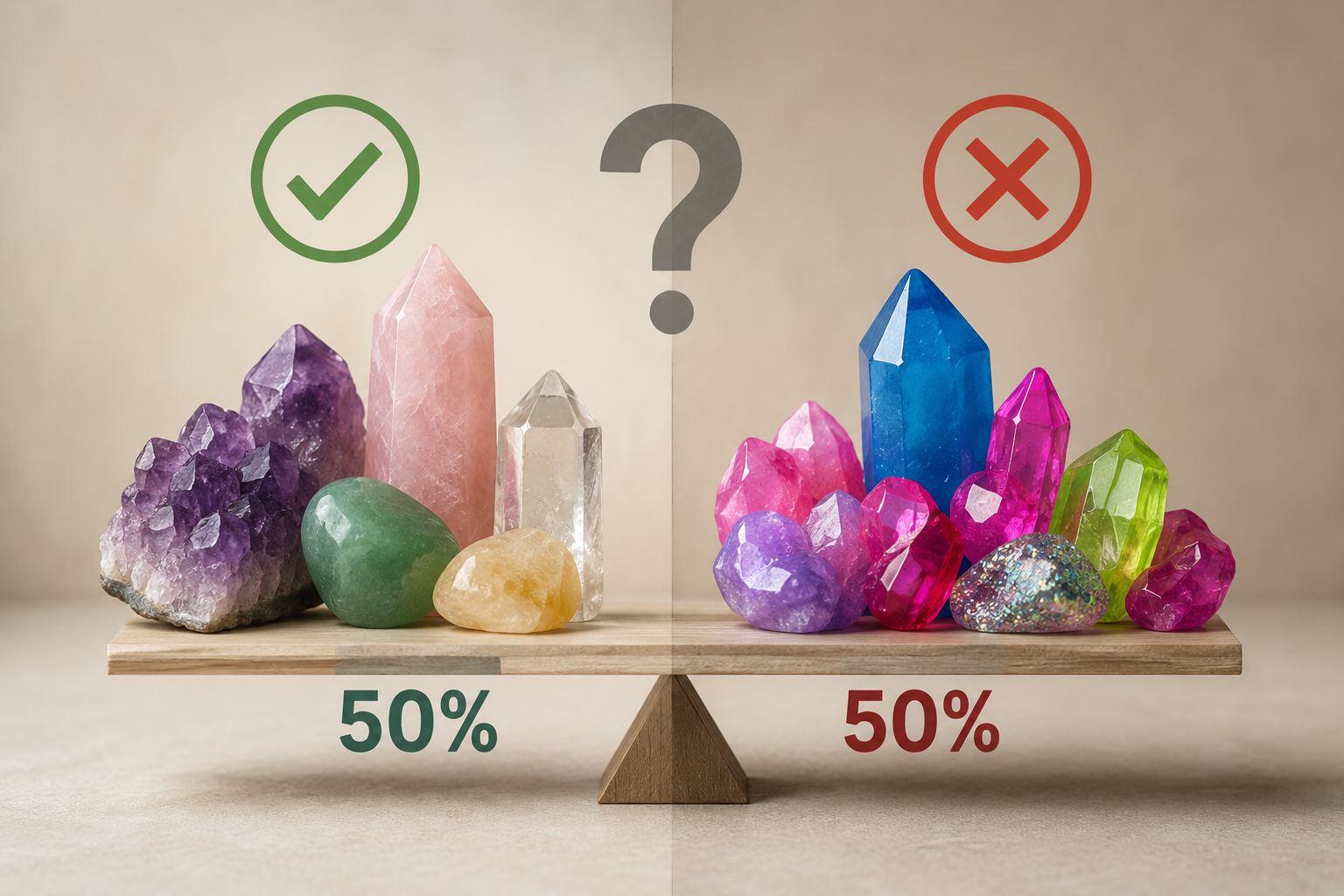 Half of the "crystals" sold in stores are fake?