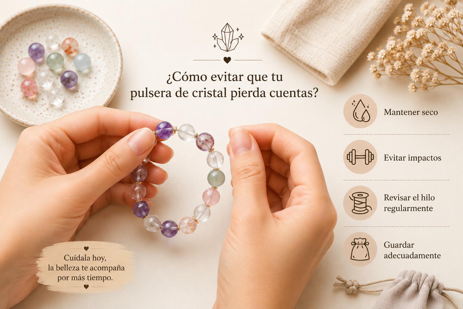 Comment empêcher les bracelets en cristal de perdre des perles ?