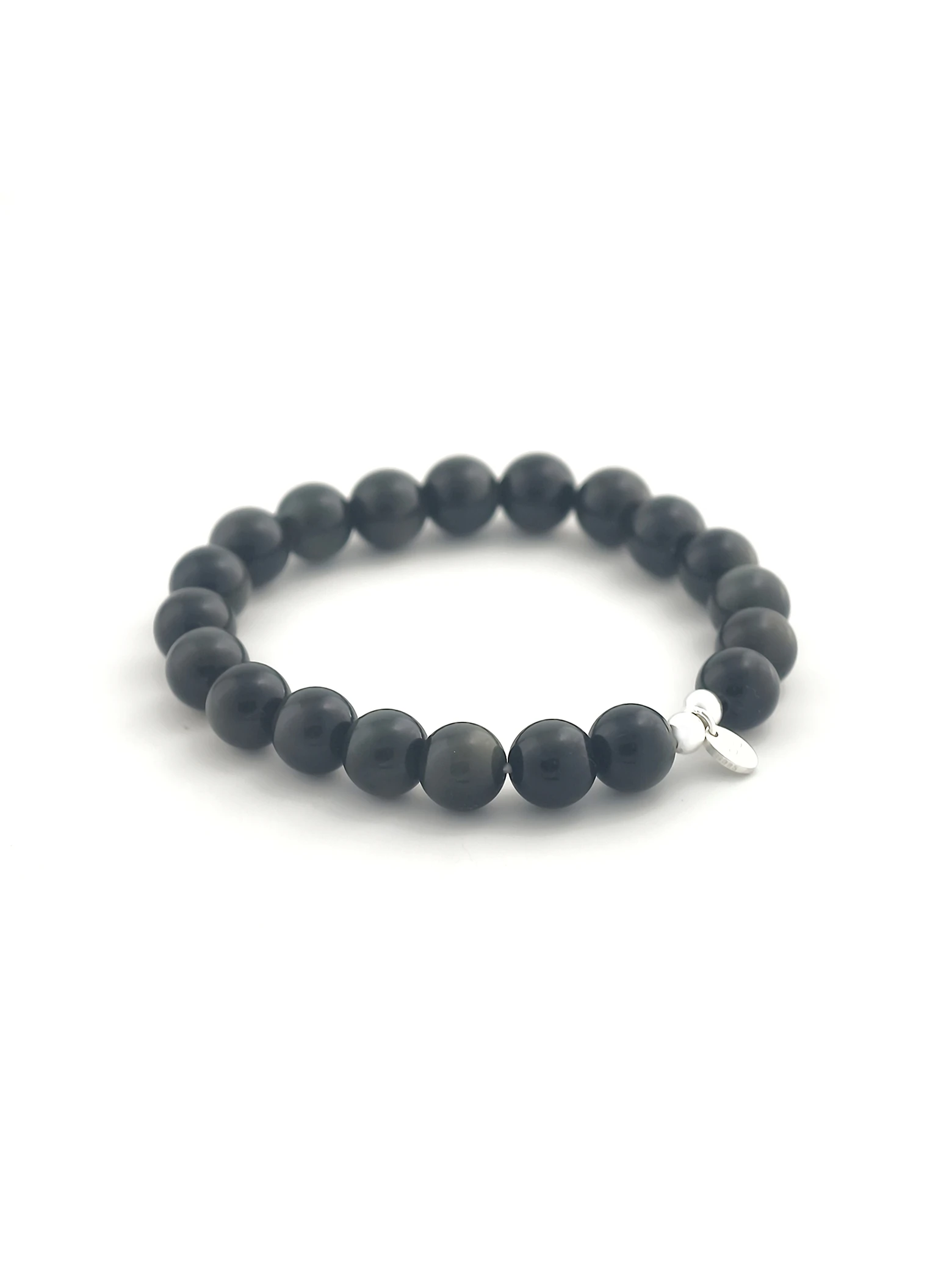 Rainbow Obsidian 925 Sterling Silver Energy Bracelet