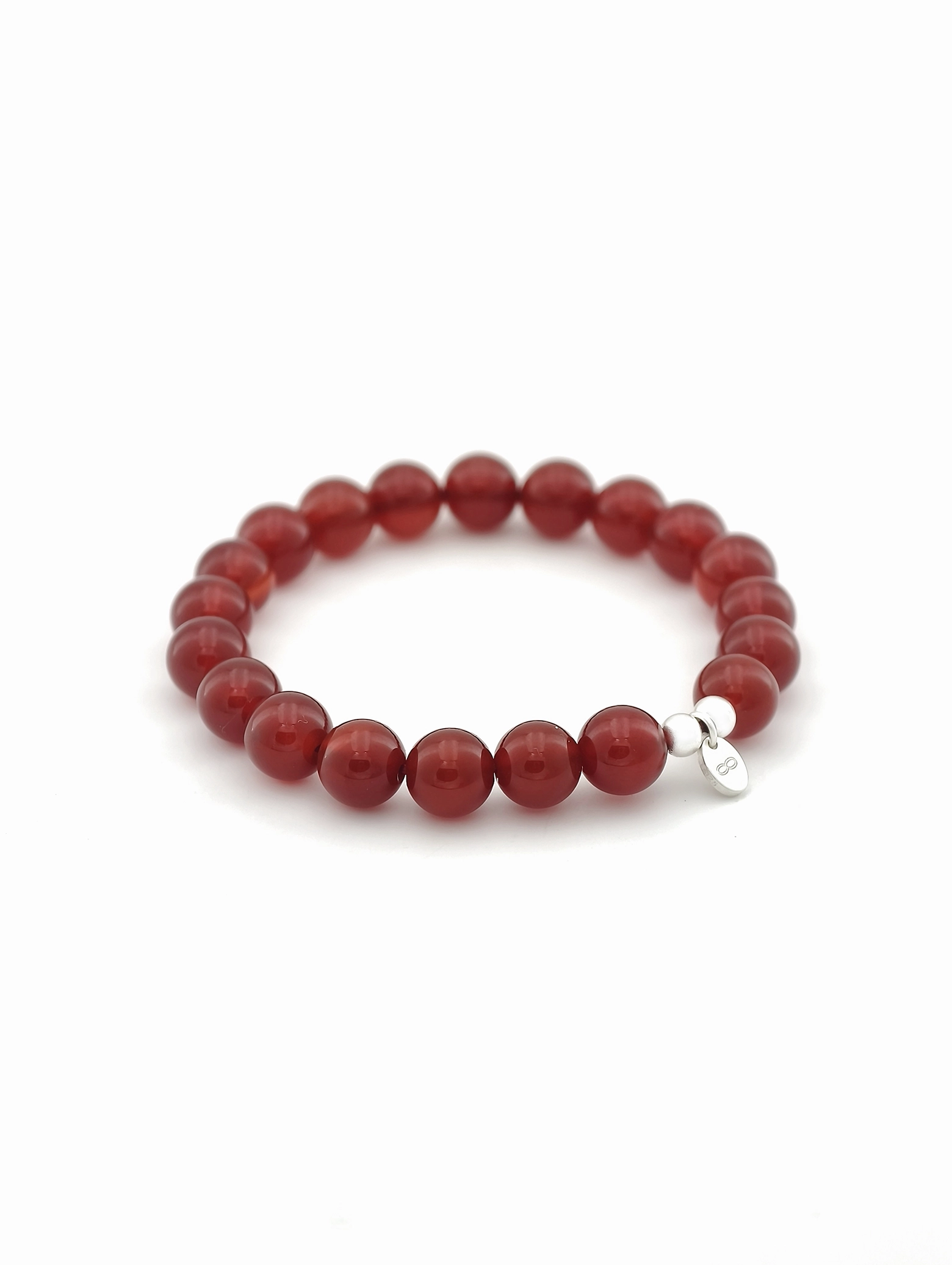Roter Achat 925er Sterlingsilber Armband