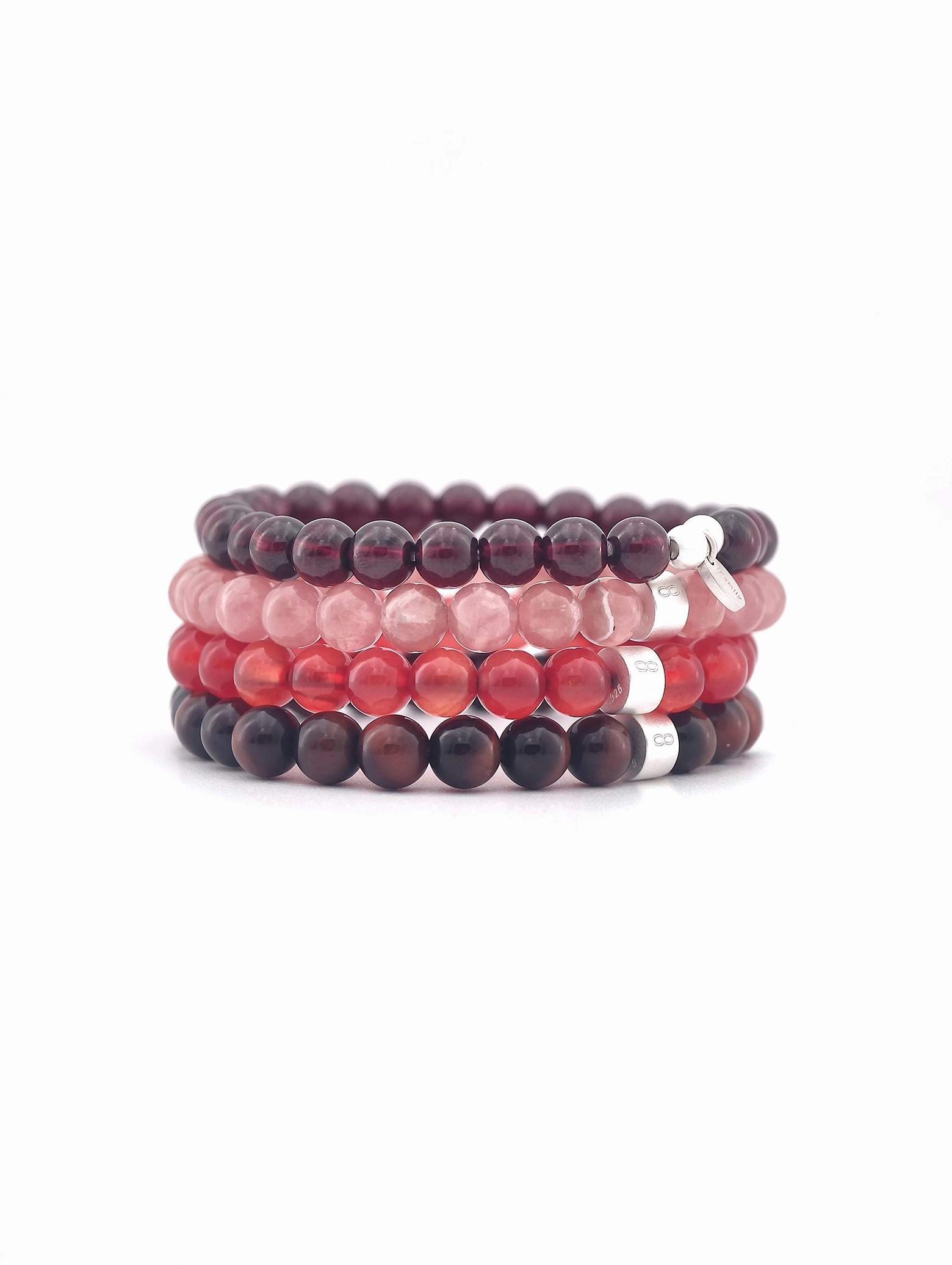 Vitale Energie Edelstein Armband-Set mit 925 Silber