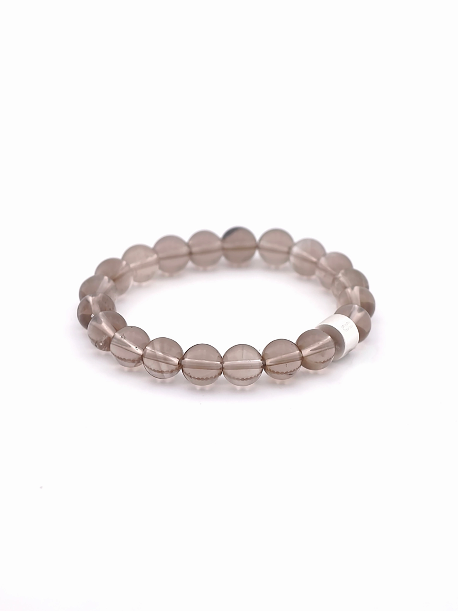 Rauchquarz-Armband mit 925er Silber Röhrchen
