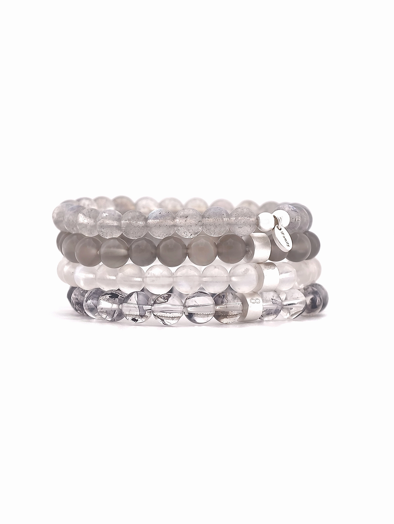 Mondlicht-Göttin Edelstein Armband-Set mit 925 Silber
