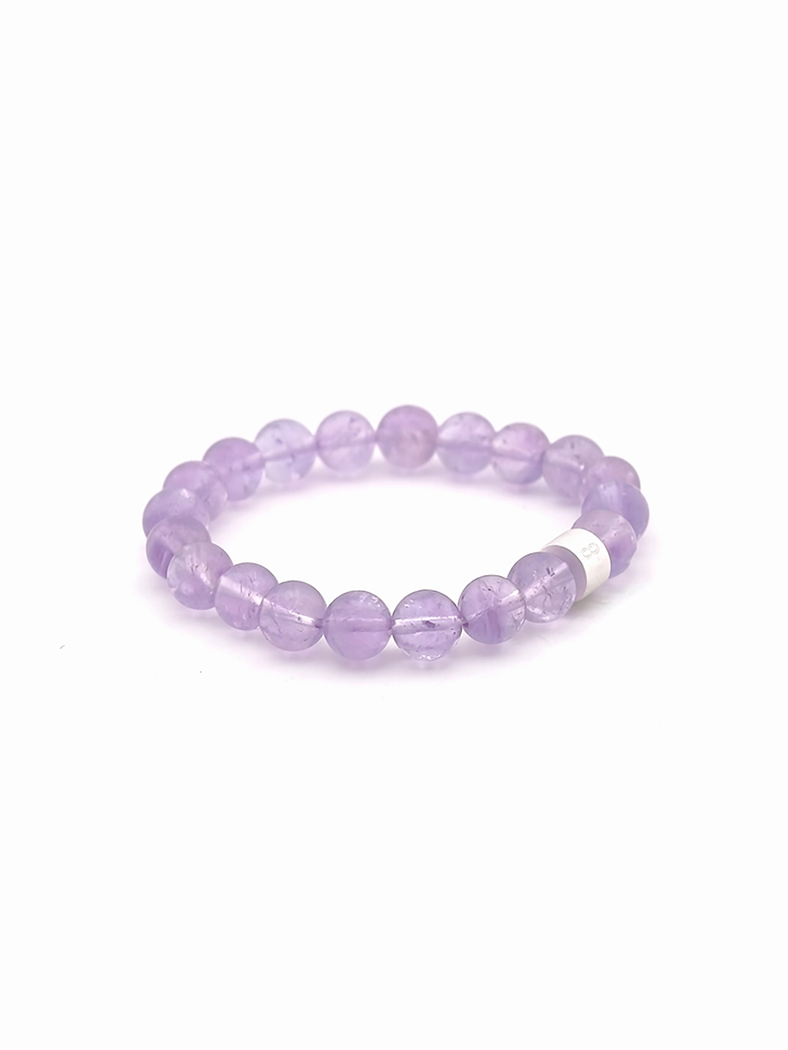 Lavendel-Amethyst-Armband mit 925er Silber Röhrchen