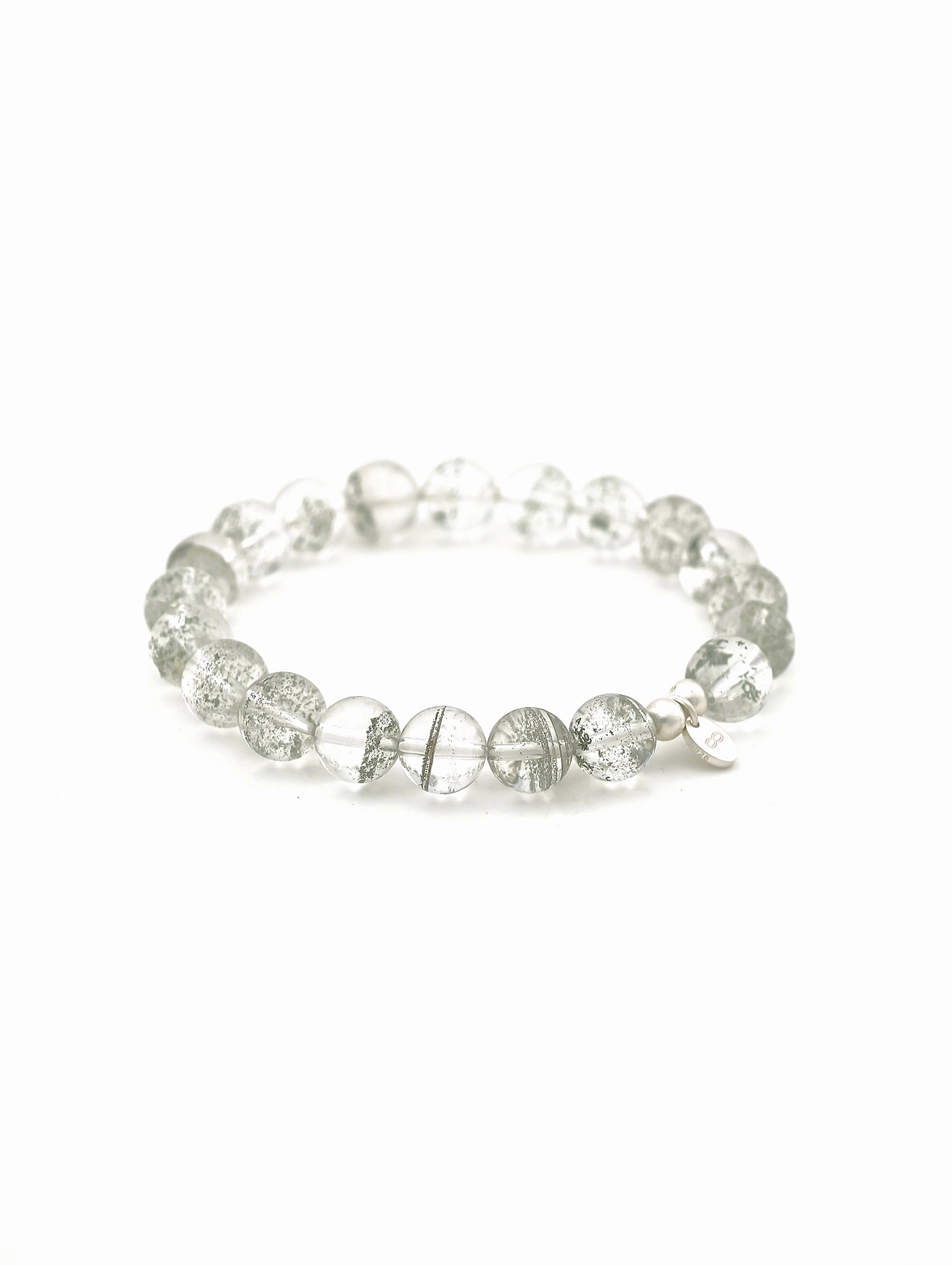 Green Phantom Quartz 925 Sterling Silver Energy Bracelet