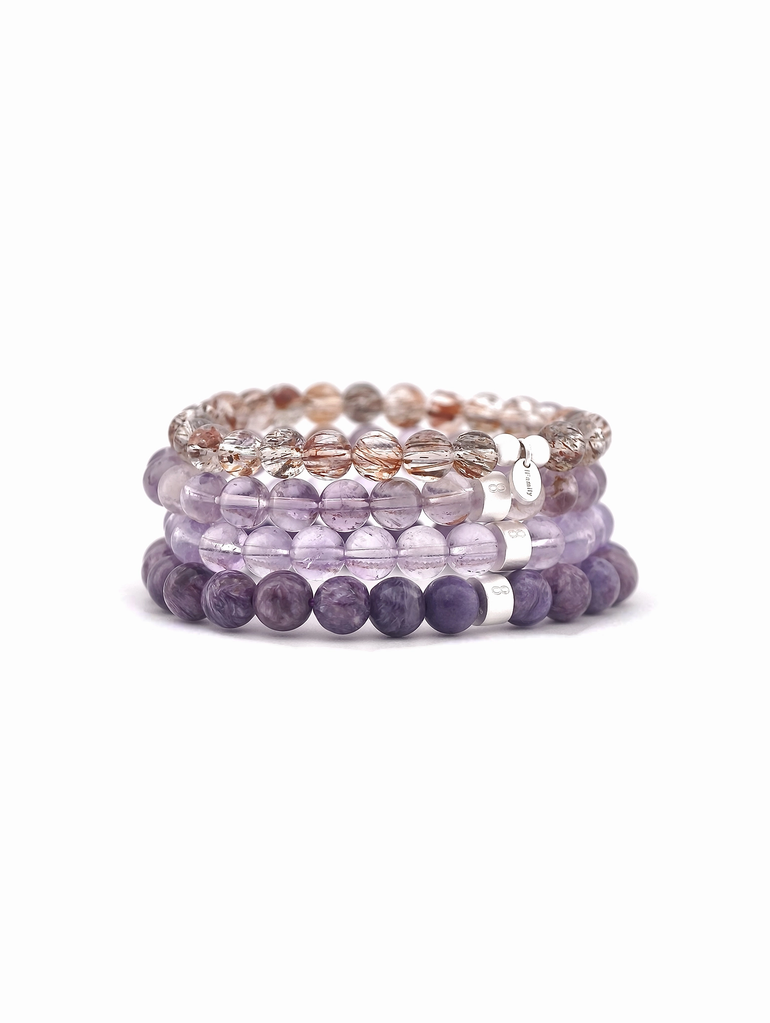 Profound Shifts Gemstone & 925 Silver Bracelet Stack