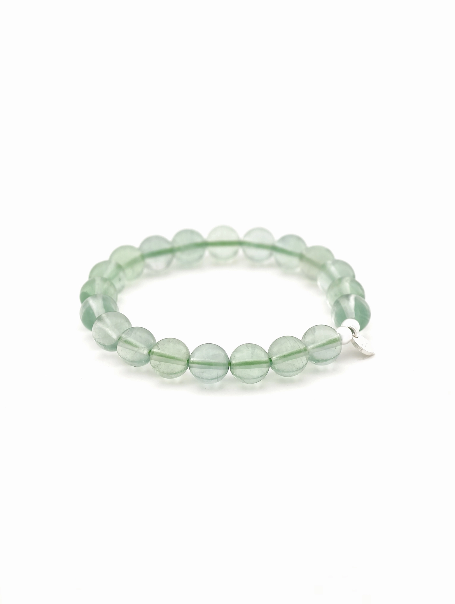 Green Fluorite 925 Sterling Silver Energy Bracelet