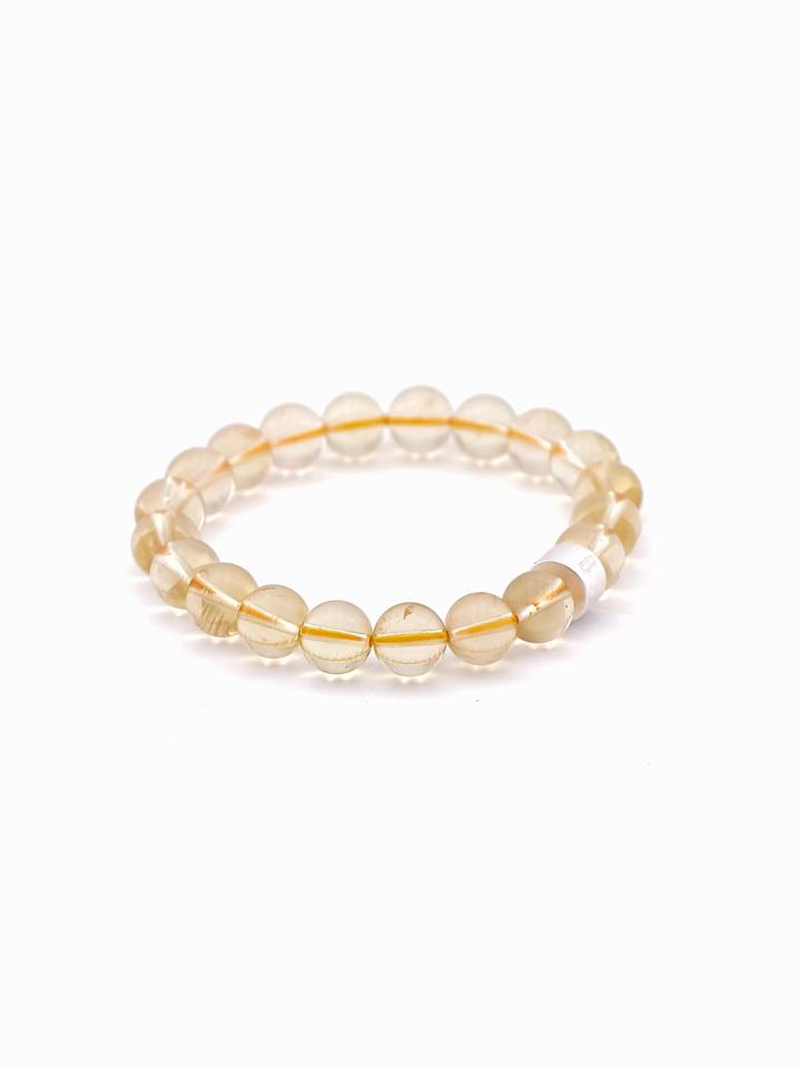 Citrine Energy Bracelet with 925 Silver Tubes
