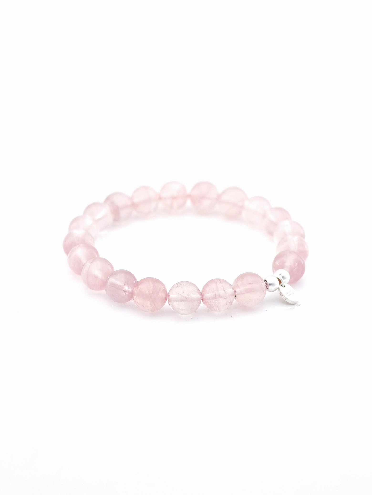 Madagascar Rose Quartz 925 Sterling Silver Energy Bracelet