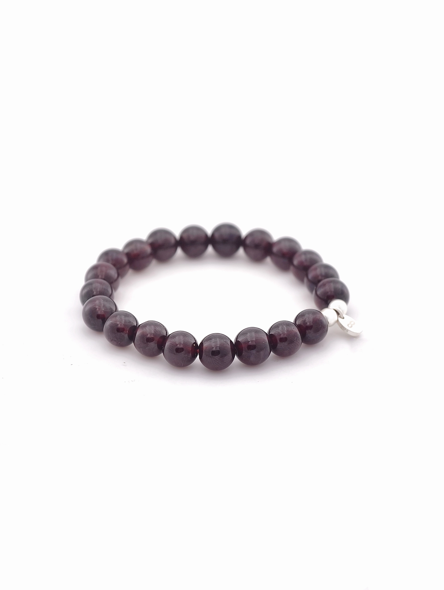 Deep Red Garnet 925 Sterling Silver Energy Bracelet