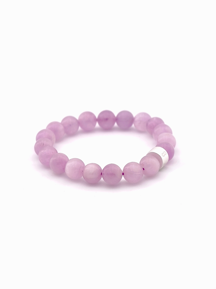 Kunzite Energy Bracelet with 925 Silver Tubes