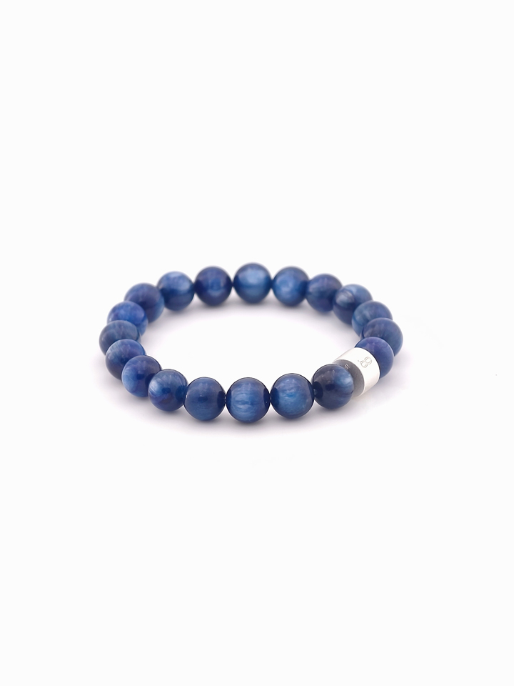 Kyanite Energy Bracelet with 925 Silver Tubes