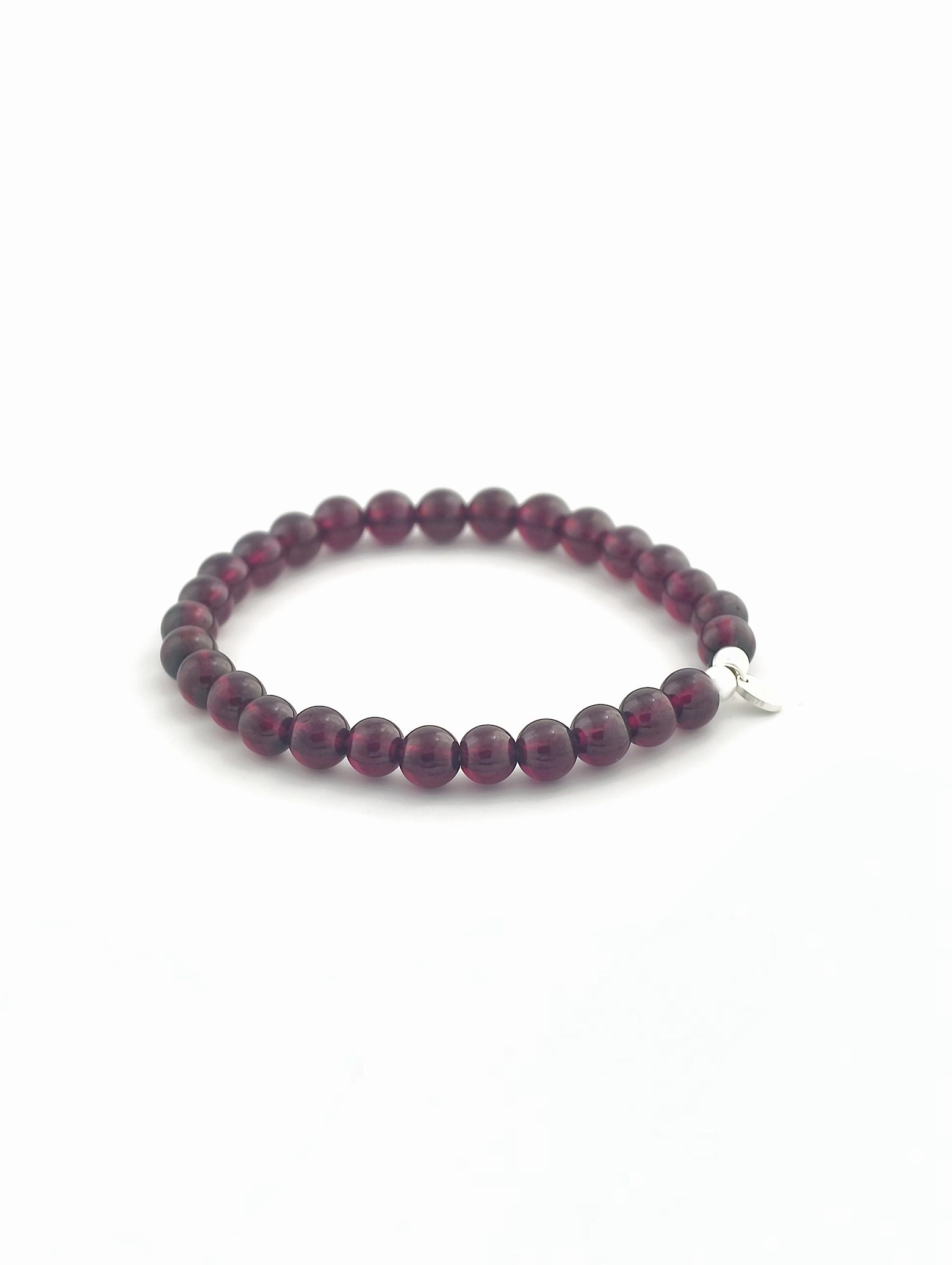 Premium Rhodolite Garnet 925 Sterling Silver Energy Bracelet