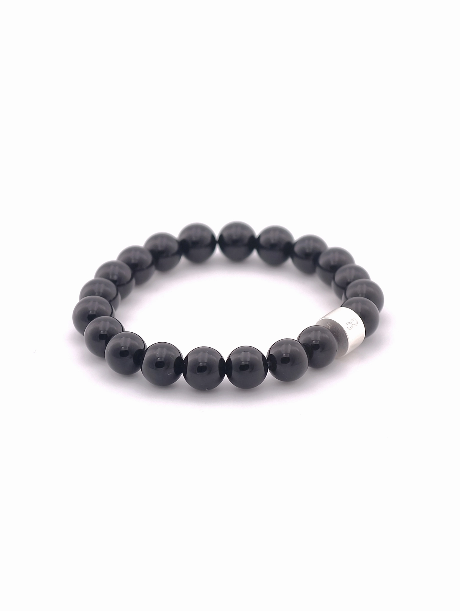 Onyx Energy Bracelet with 925 Silver Tubes