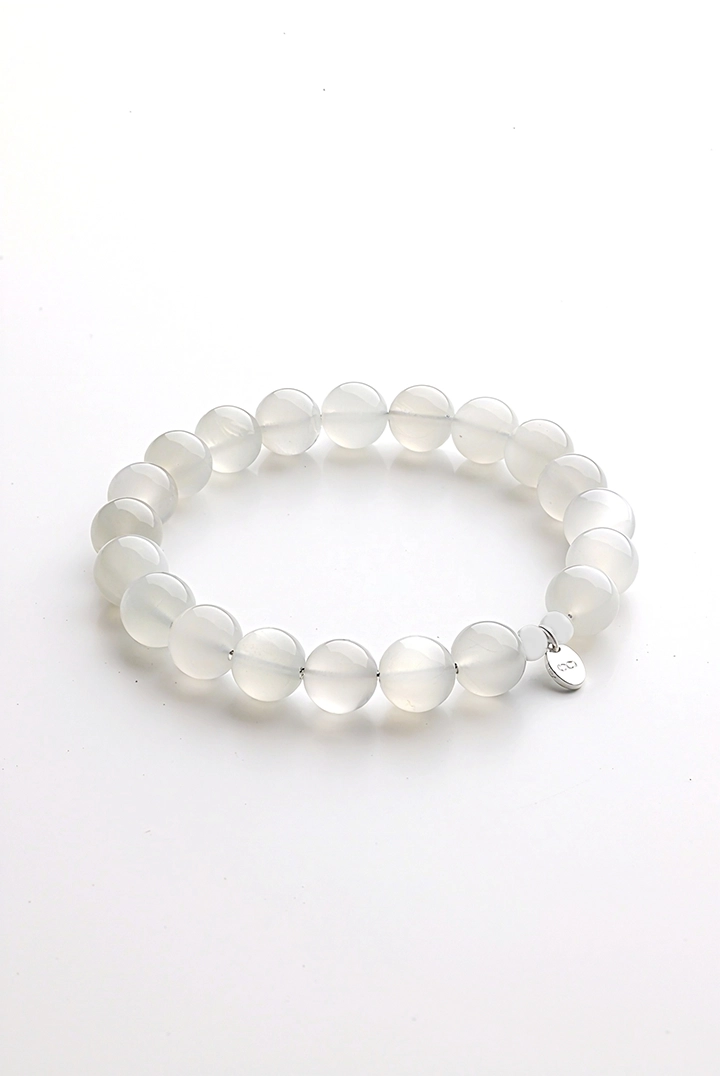 Rainbow Moonstone (White Flash) 925 Sterling Silver Energy Bracelet