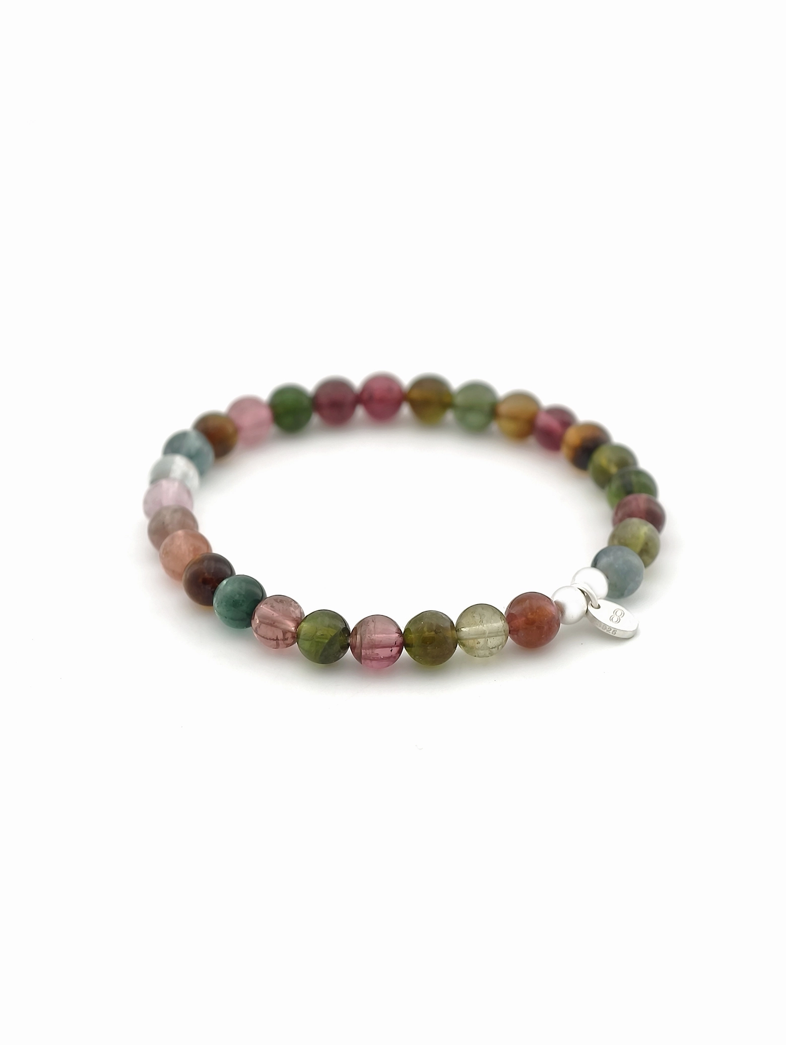 Rainbow Tourmaline 925 Sterling Silver Energy Bracelet