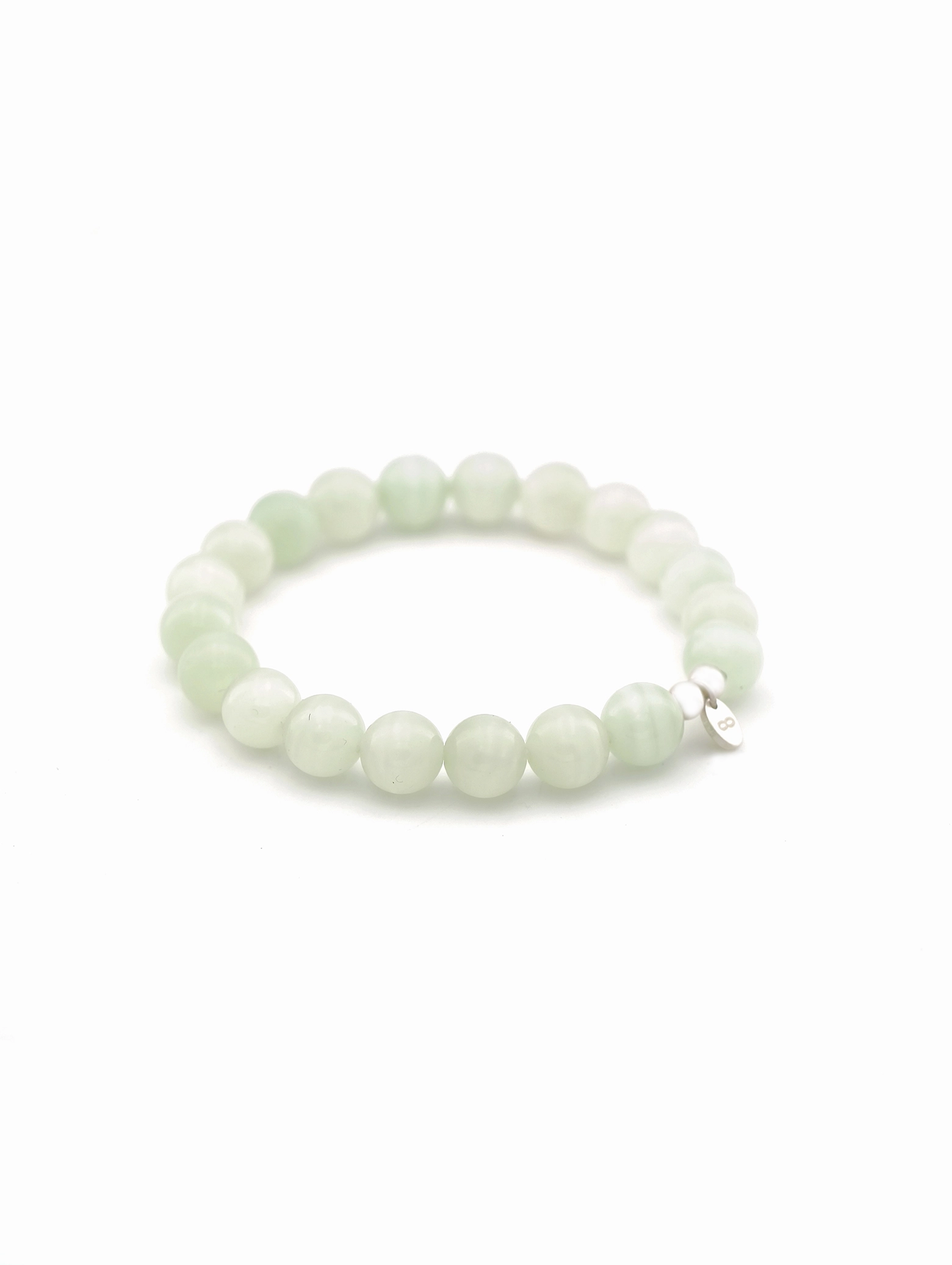 Green Banded Agate 925 Sterling Silver Energy Bracelet
