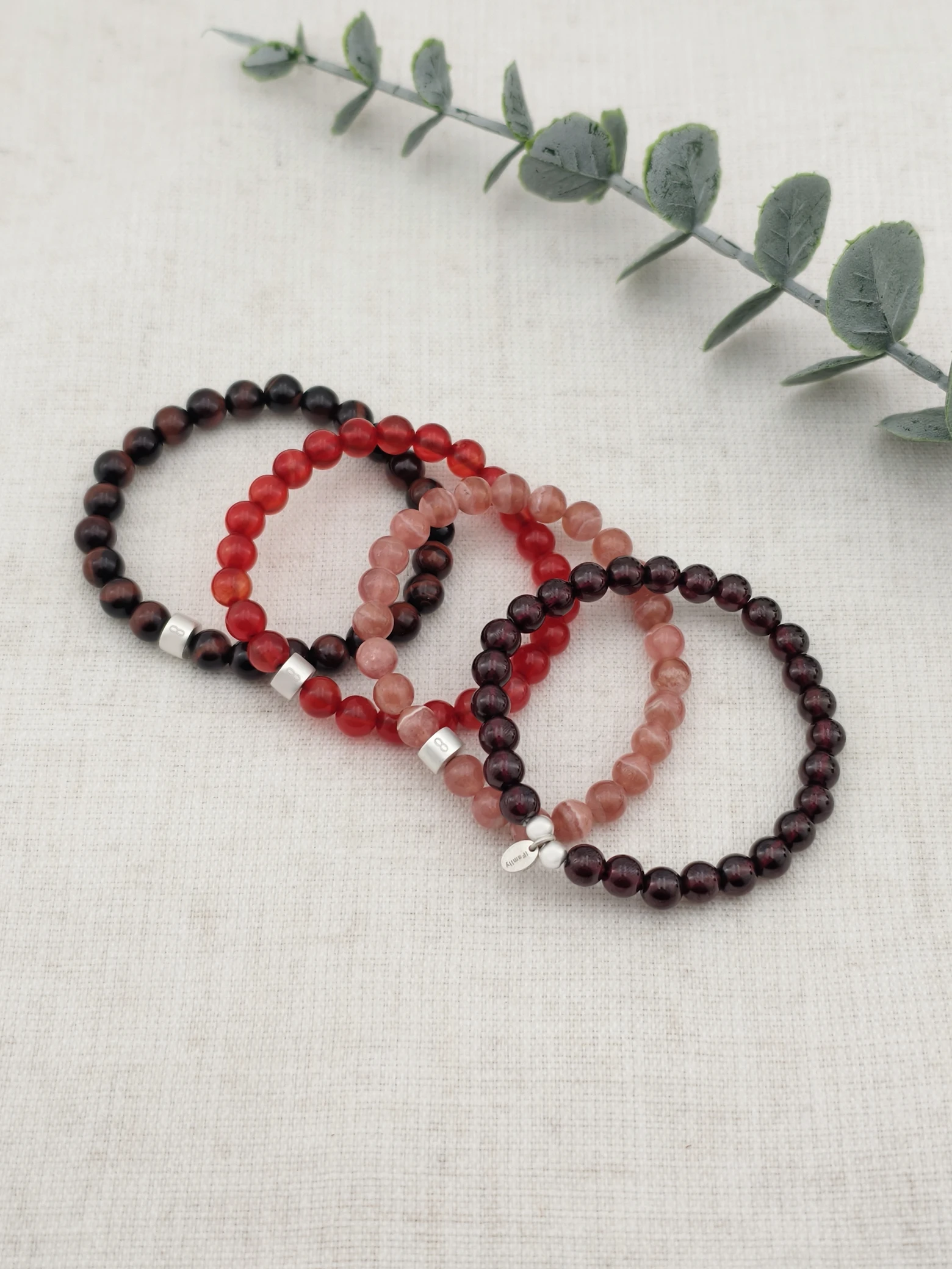 Vitale Energie Edelstein Armband-Set mit 925 Silber
