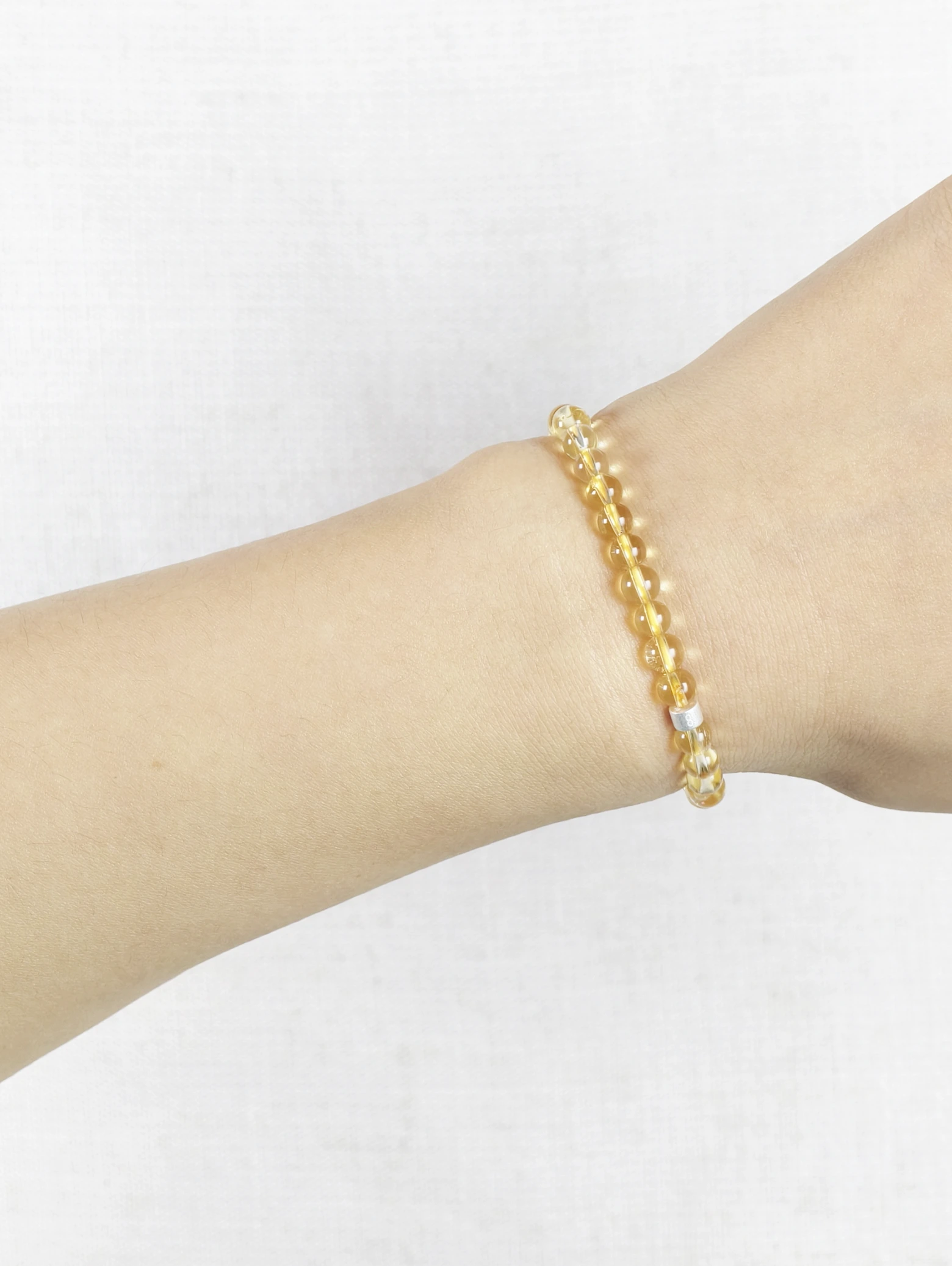 Citrin-Armband mit 925er Silber Röhrchen