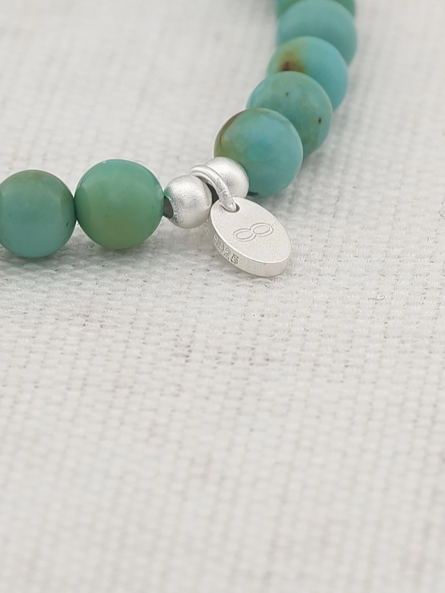 Premium Green Turquoise 925 Sterling Silver Energy Bracelet