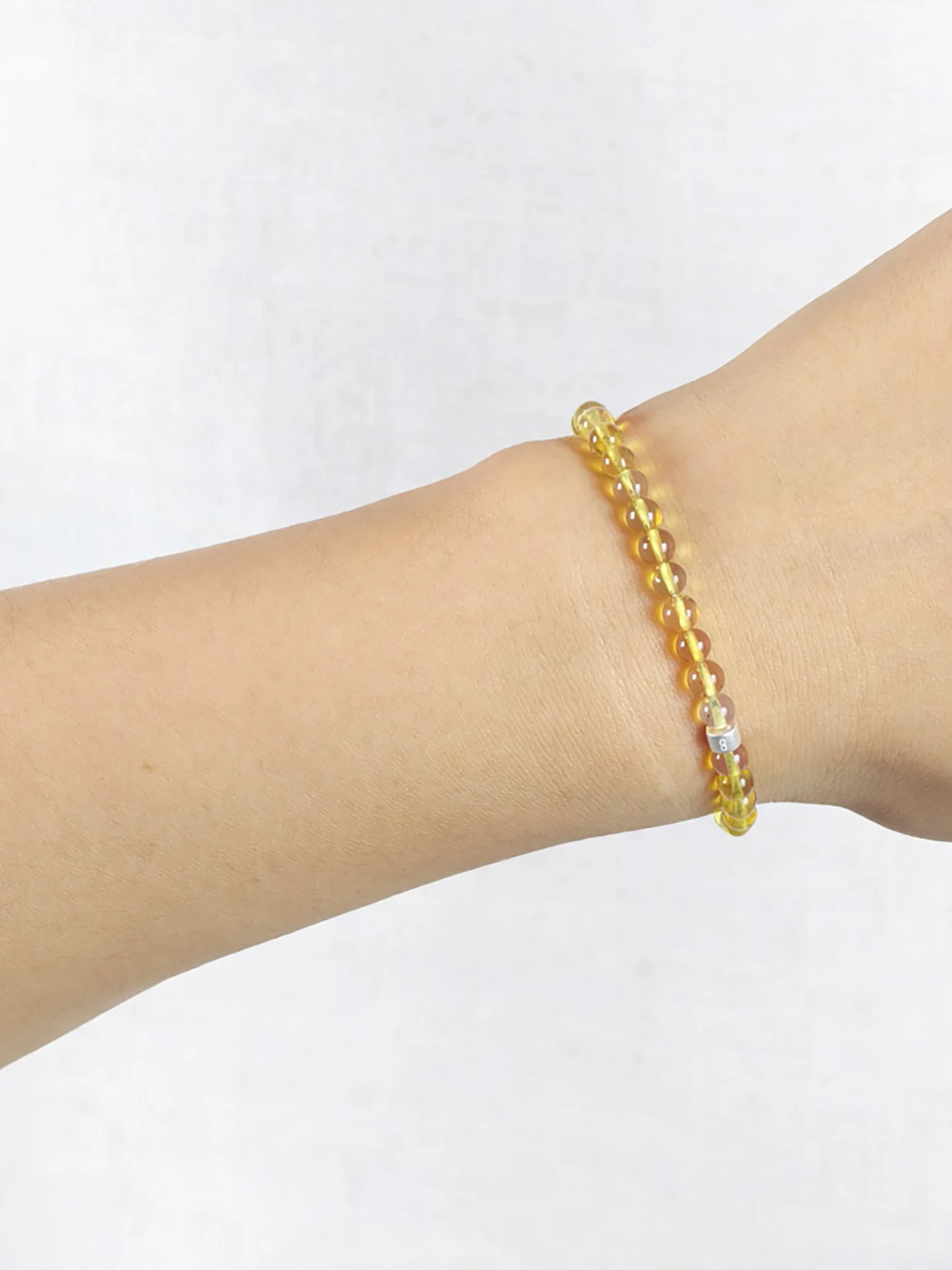 Dominikanischer Blauer Bernstein-Armband mit 925er Silber Röhrchen