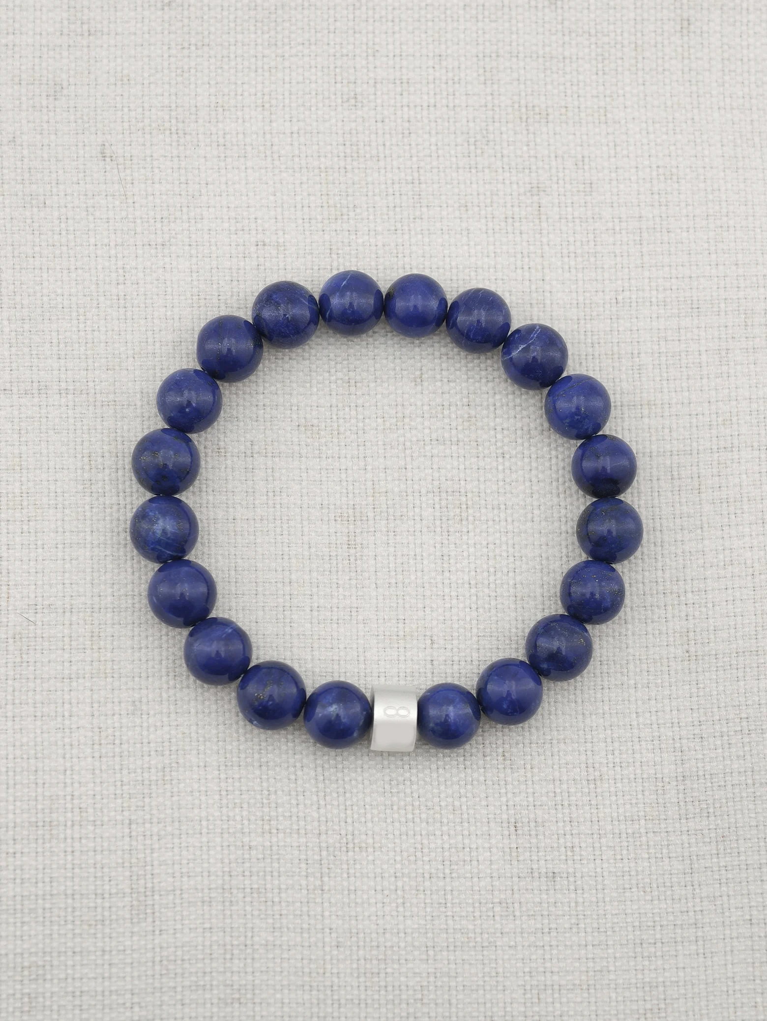 Lapis Lazuli Energy Bracelet with 925 Silver Tubes