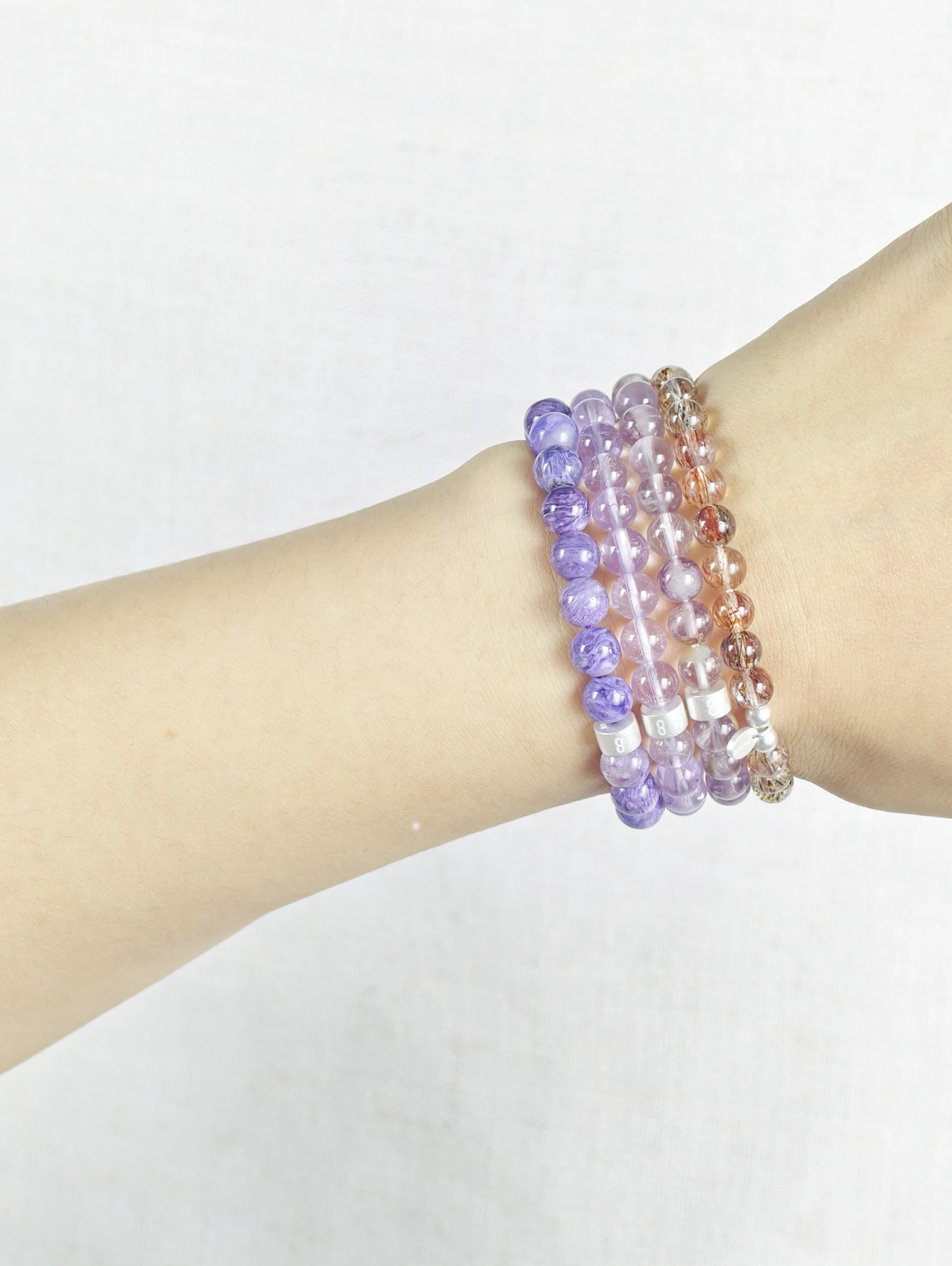 Tiefe Wandlung Edelstein Armband-Set mit 925 Silber