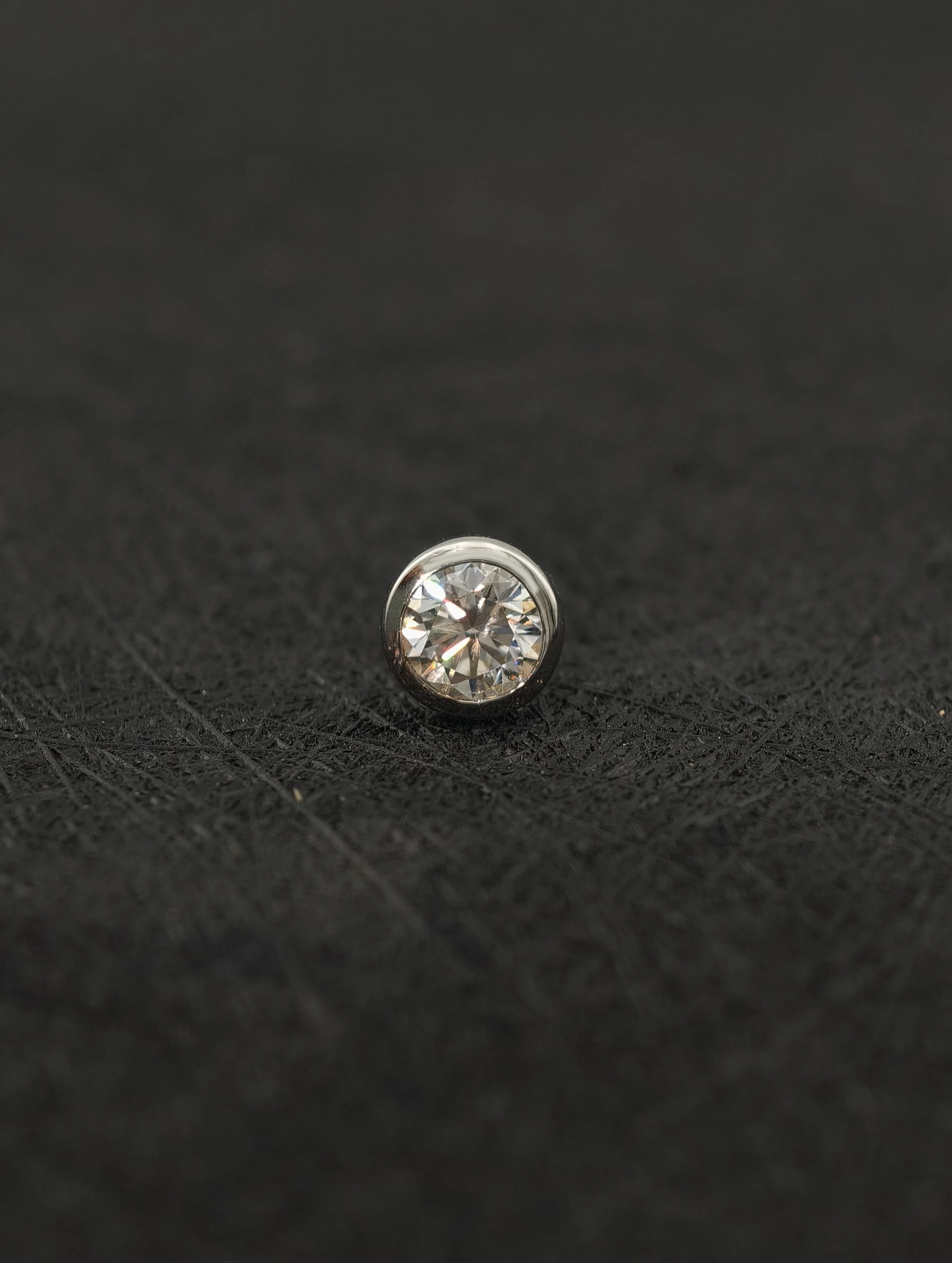 Moissanite Bezel Set Solitaire S925 Stud Earrings