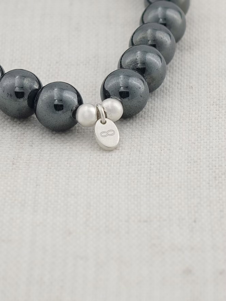Hematite 925 Sterling Silver Energy Bracelet