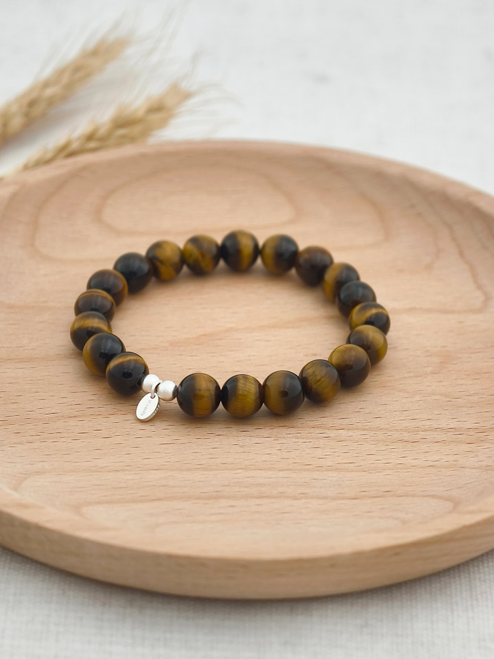 Golden Tiger's Eye 925 Sterling Silver Energy Bracelet